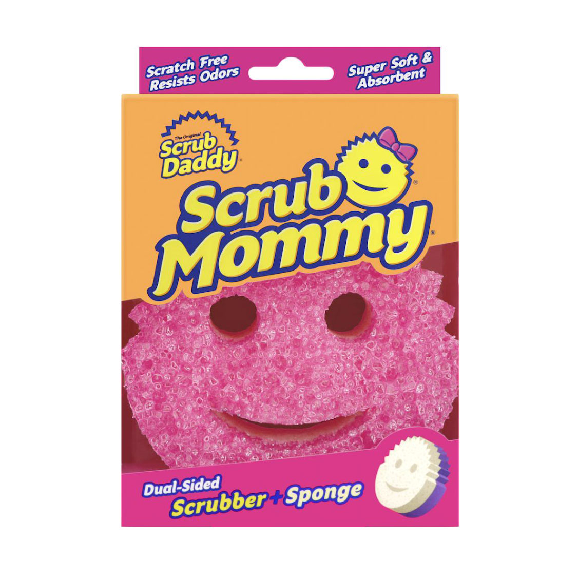 

Губка кухонна Scrub Daddy Scrub Mommy рожево-фіолетова, 1 шт