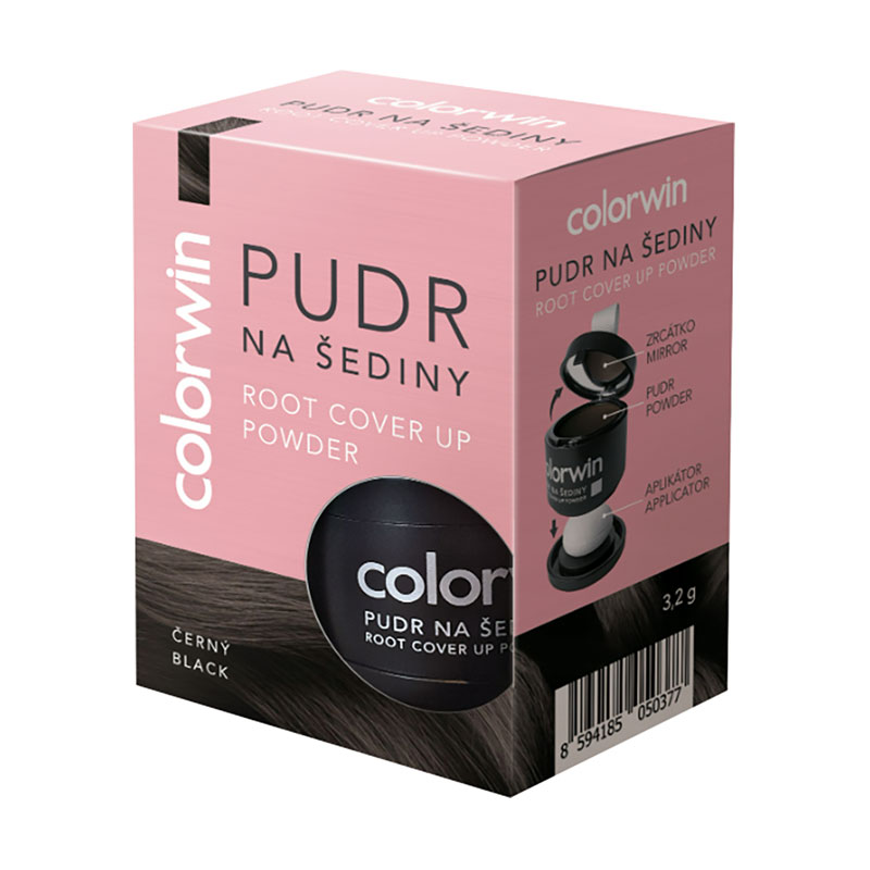 

Уцінка! Пудра Colorwin Root Cover Up Powder для маскування сивини та відрослих коренів волосся, Black, 3.2 г