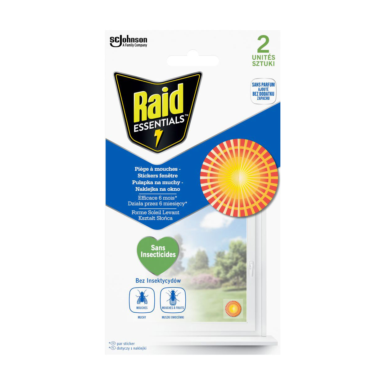 

Уцінка! Наліпки на вікно Raid Essentials від мух, 2 шт