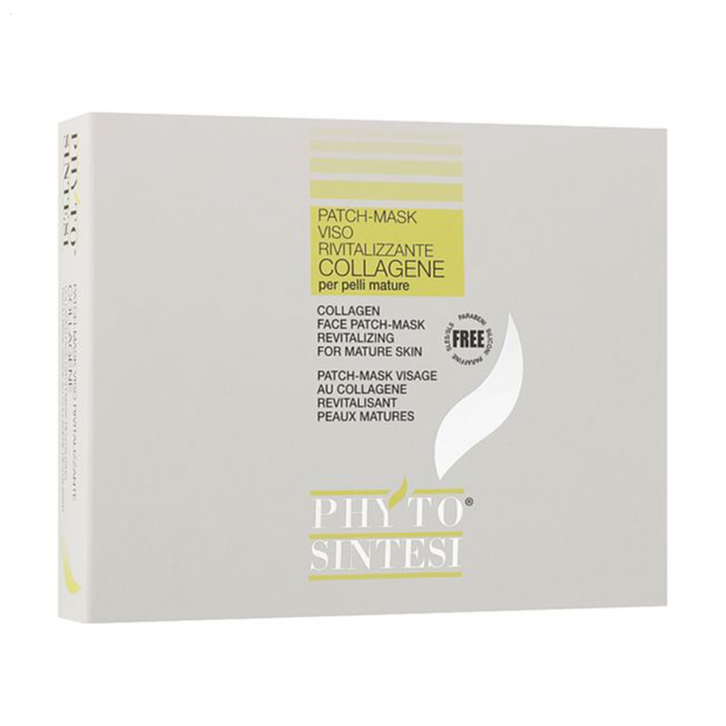 

Відновлювальний патч для обличчя, шиї та зони декольте Phyto Sintesi Face Patch-Mask Revitalizing для зрілої шкіри, з колагеном, 1 шт