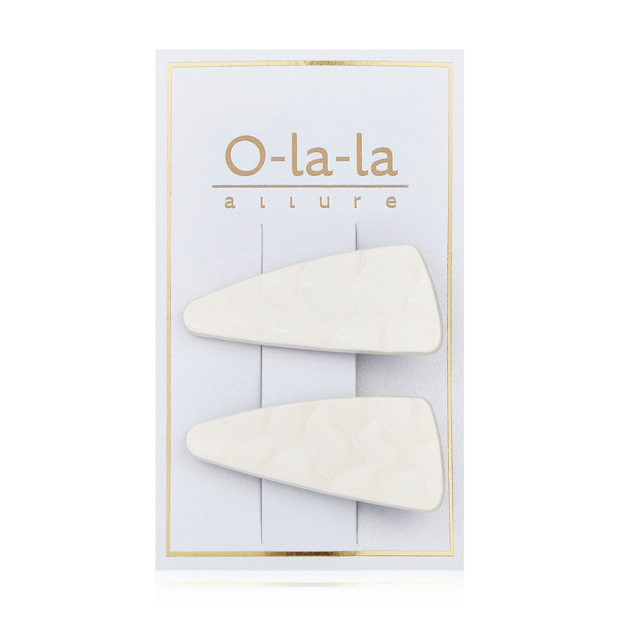 

Набір заколок для волосся O-la-la білі, 2 шт (24-RB158)