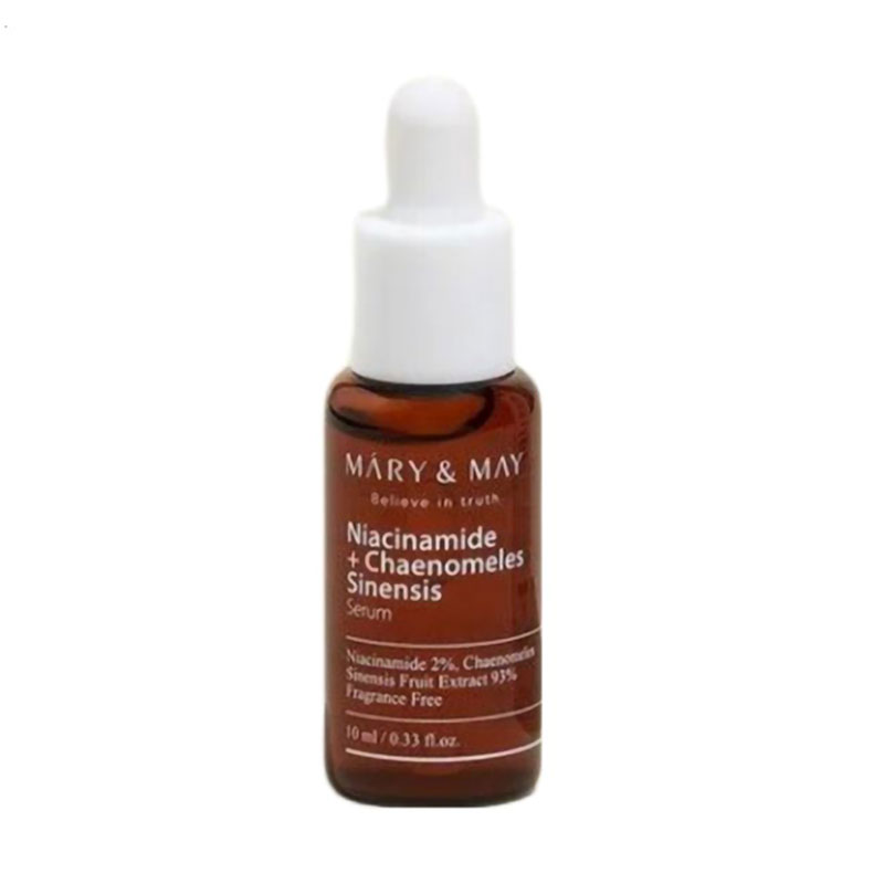

Освітлювальна сироватка для обличчя Mary & May Niacinamide + Chaenomeles Sinensis Serum з ніацинамідом і хеномелесом, 10 мл