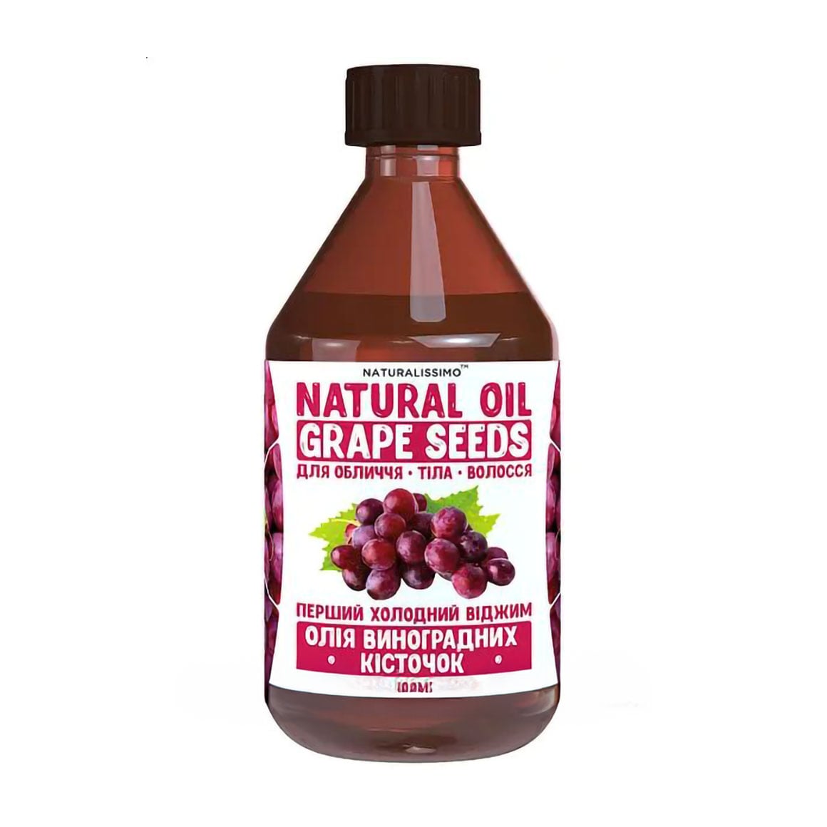 

Олія виноградних кісточок для обличчя, тіла та волосся Naturalissimo Natural Oil Extract, 100 мл