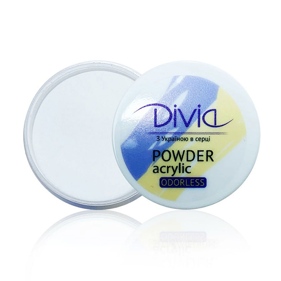

Акрилова пудра для нігтів Divia Acrylic Powder Odorless без запаху, AO21 Clear, 32 г