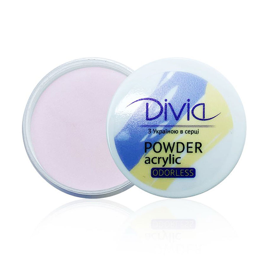 

Акрилова пудра для нігтів Divia Acrylic Powder Odorless без запаху, AO23 Pink, 32 г