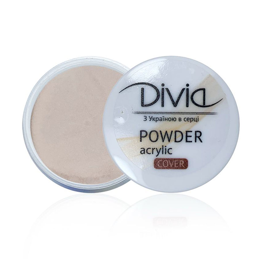 

Акрилова пудра для нігтів Divia Acrylic Powder Cover Камуфлювальна, AC22 Peach, 32 г