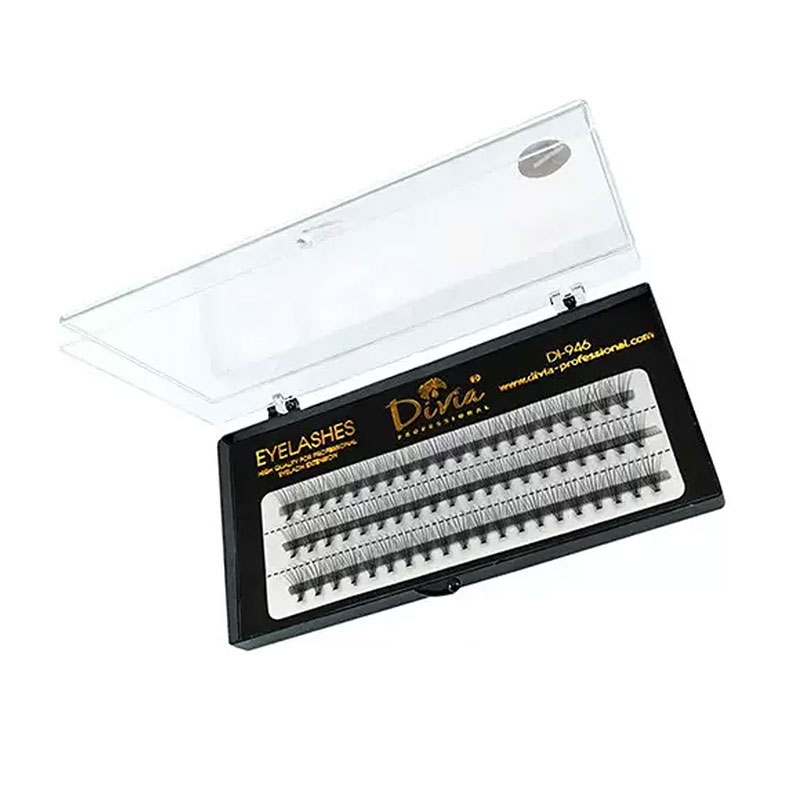 

Вії пучкові Divia Eyelashes в касеті, 11 мм, 10 шт (Di946)
