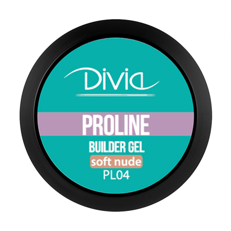 

Гель для нарощування нігтів Divia ProLine Builder Gel PL04 Soft Nude, 5 г