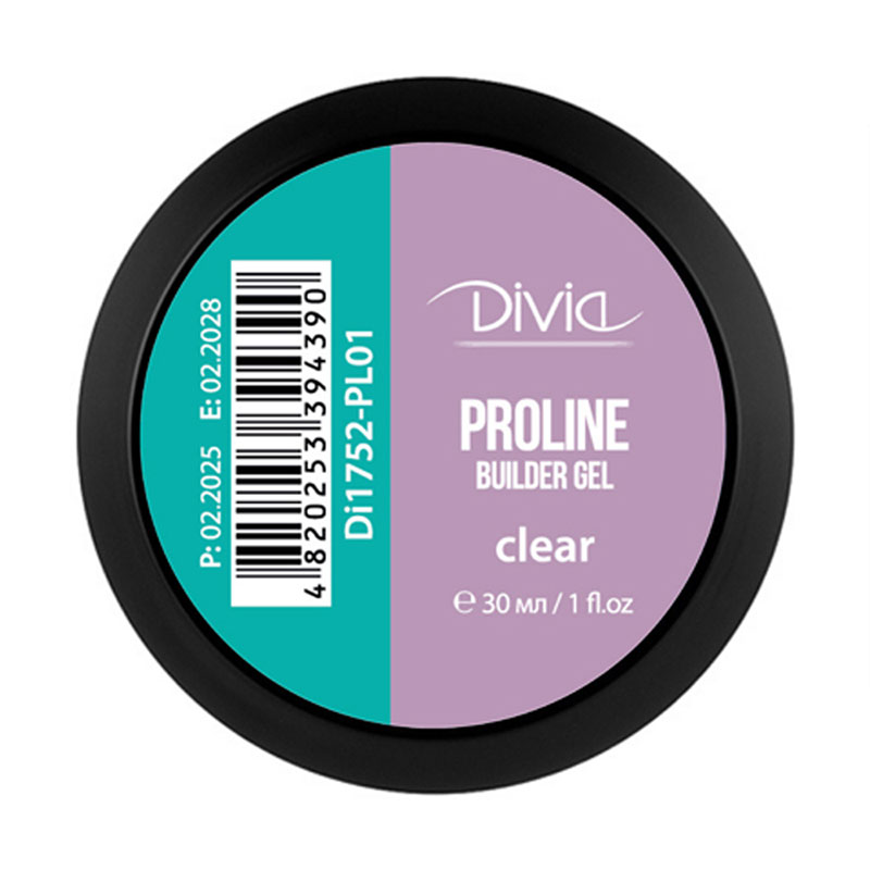 

Гель для нарощування нігтів Divia ProLine Builder Gel PL01 Clear, 30 мл