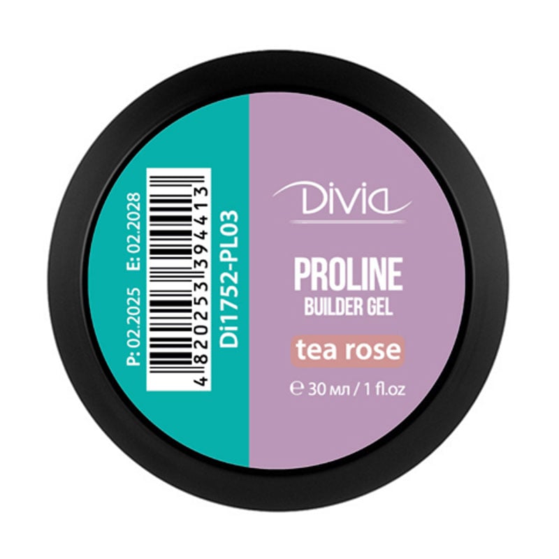 

Гель для нарощування нігтів Divia ProLine Builder Gel PL03 Tea Rose, 30 мл