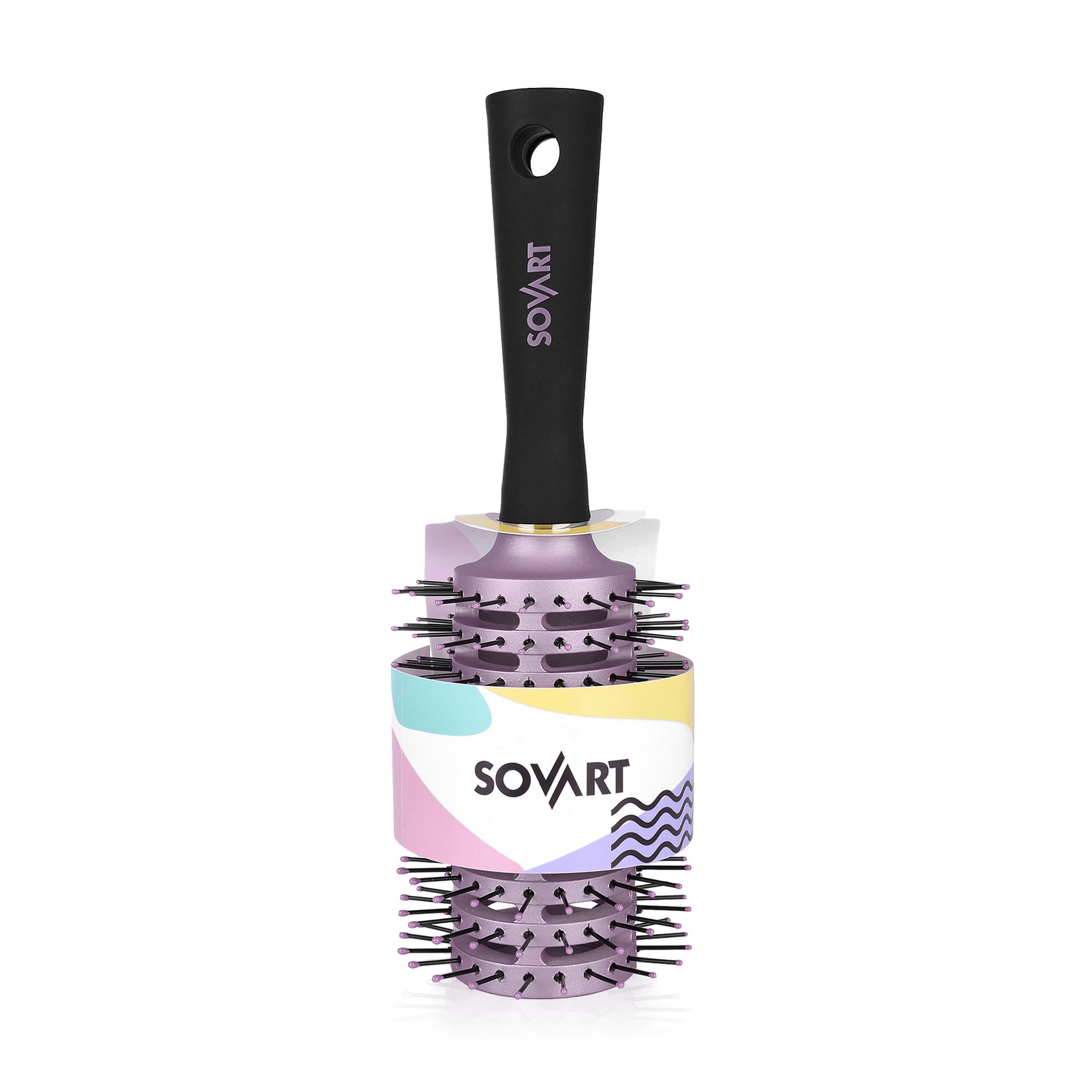 

Щітка-браш для волосся Sovart продувна, фіолетова, діаметр 44 мм