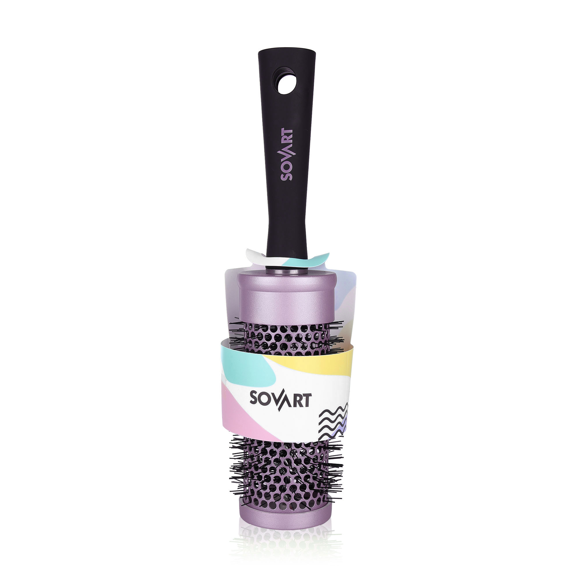 

Щітка-браш для волосся Sovart металева, продувна, фіолетова, діаметр 48 мм
