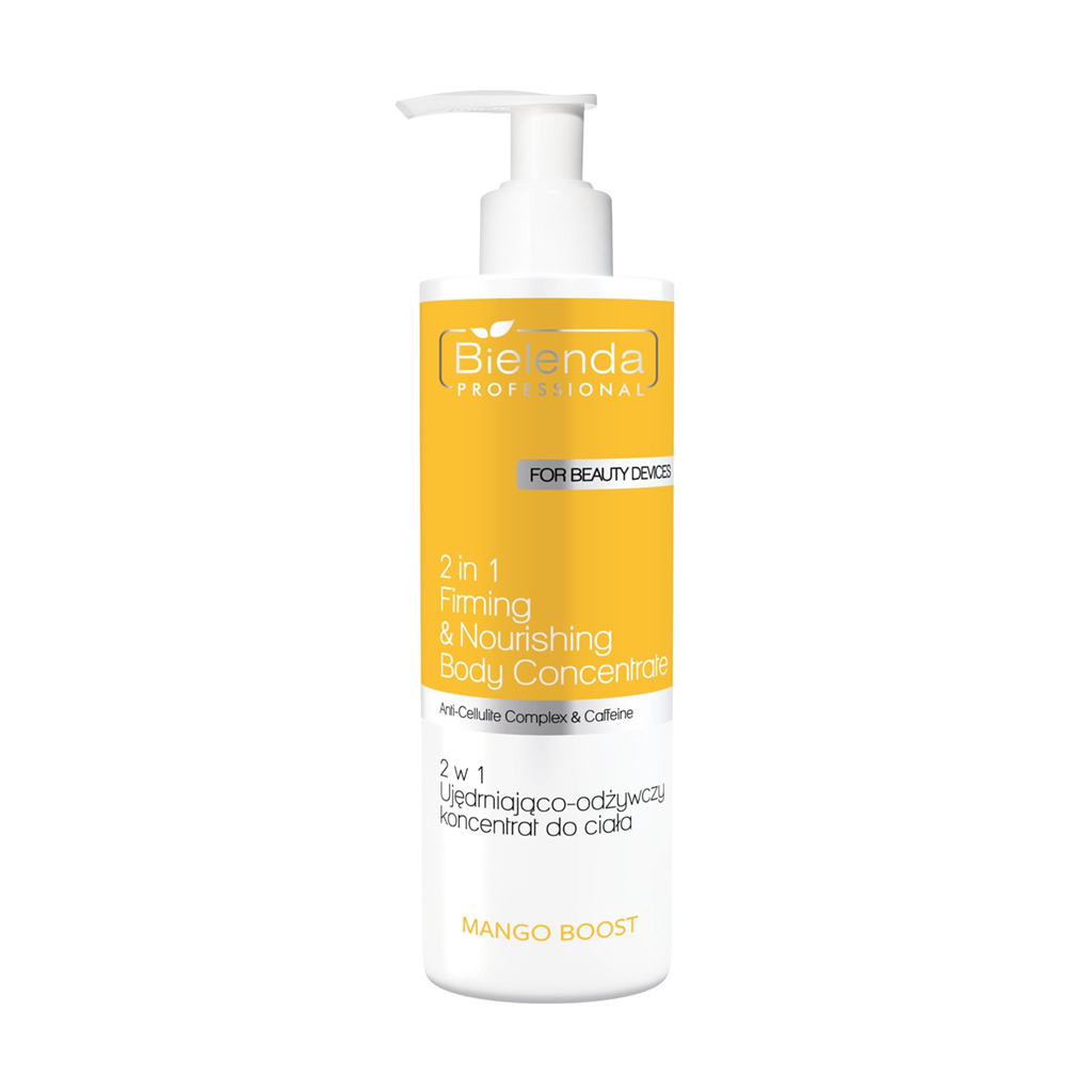 

Зміцнювальний та живильний концентрат для тіла 2 в 1 Bielenda Professional Mango Boost 2 In 1 Firming & Nourishing Body Concentrate, 450 мл