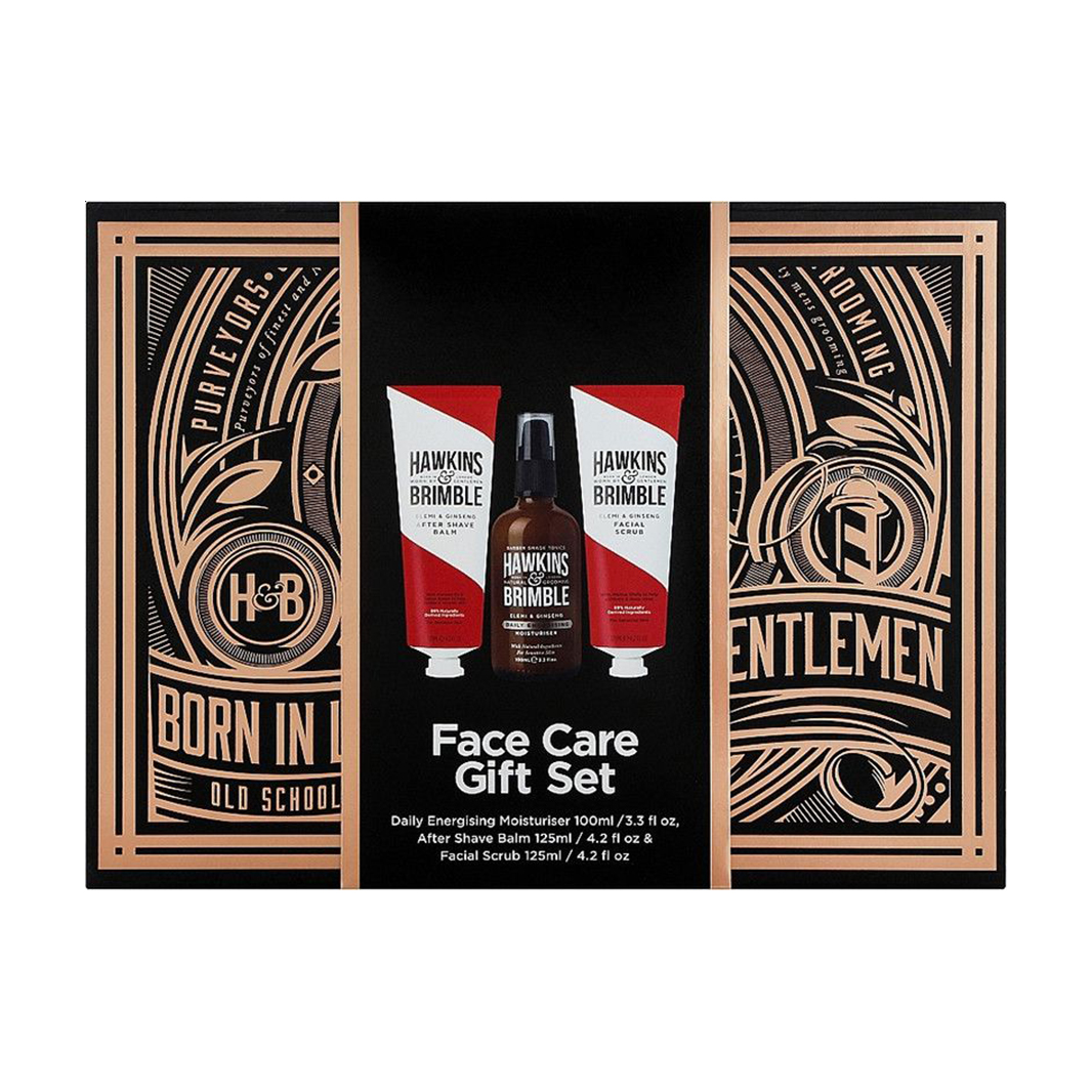 

Подарунковий набір для догляду за обличчям Hawkins & Brimble Face Care Gift Set (гель, 150 мл + крем, 100 мл + скраб, 125 мл)