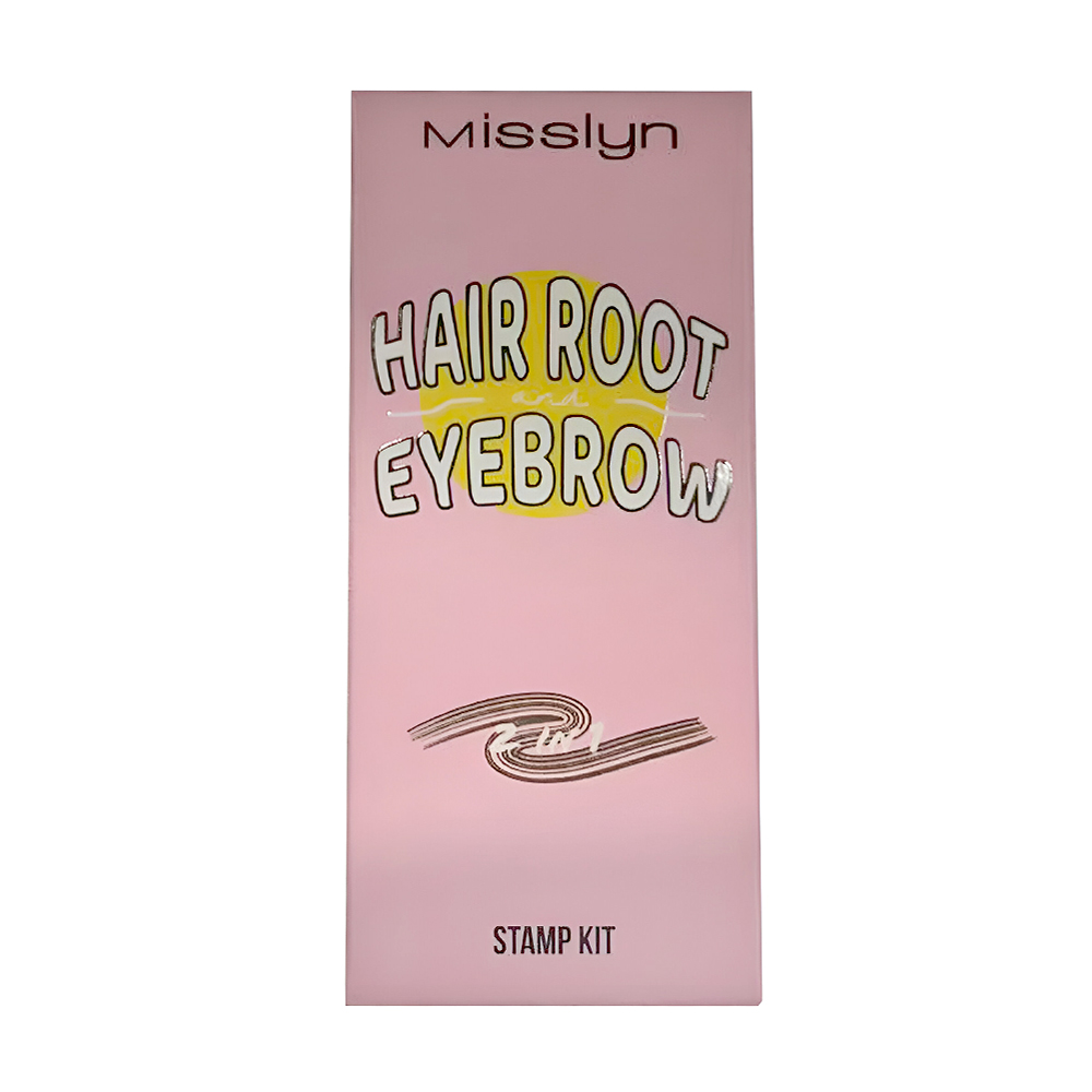 

Набір Misslyn Hair Root And Eyebrown 2 In 1 Stamp Kit 01 Light Brown (штамп для брів та коренів волосся, 2.4 г + трафарет, 4 шт + пензель, 1 шт)