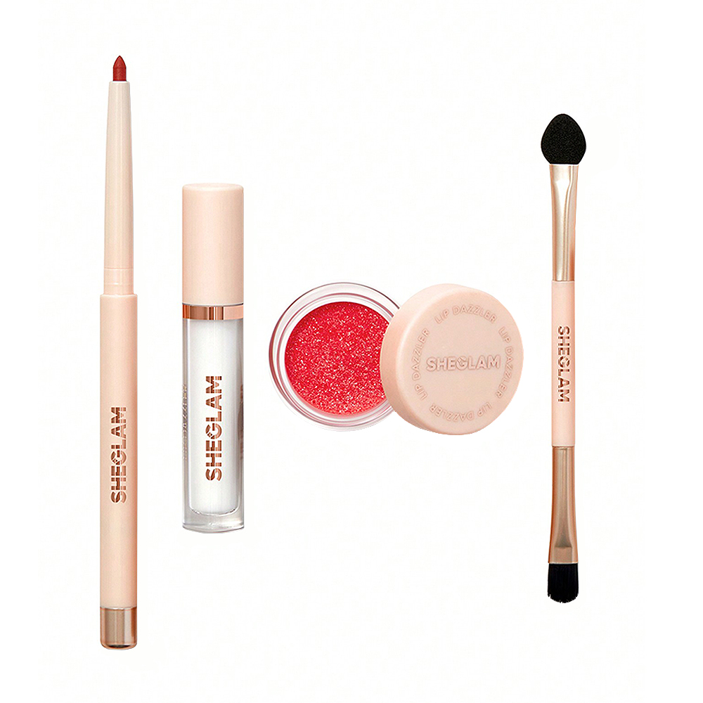 

Набір для губ з глітером Sheglam Lip Dazzler Glitter Kit, Red Carpet, 4 продукта