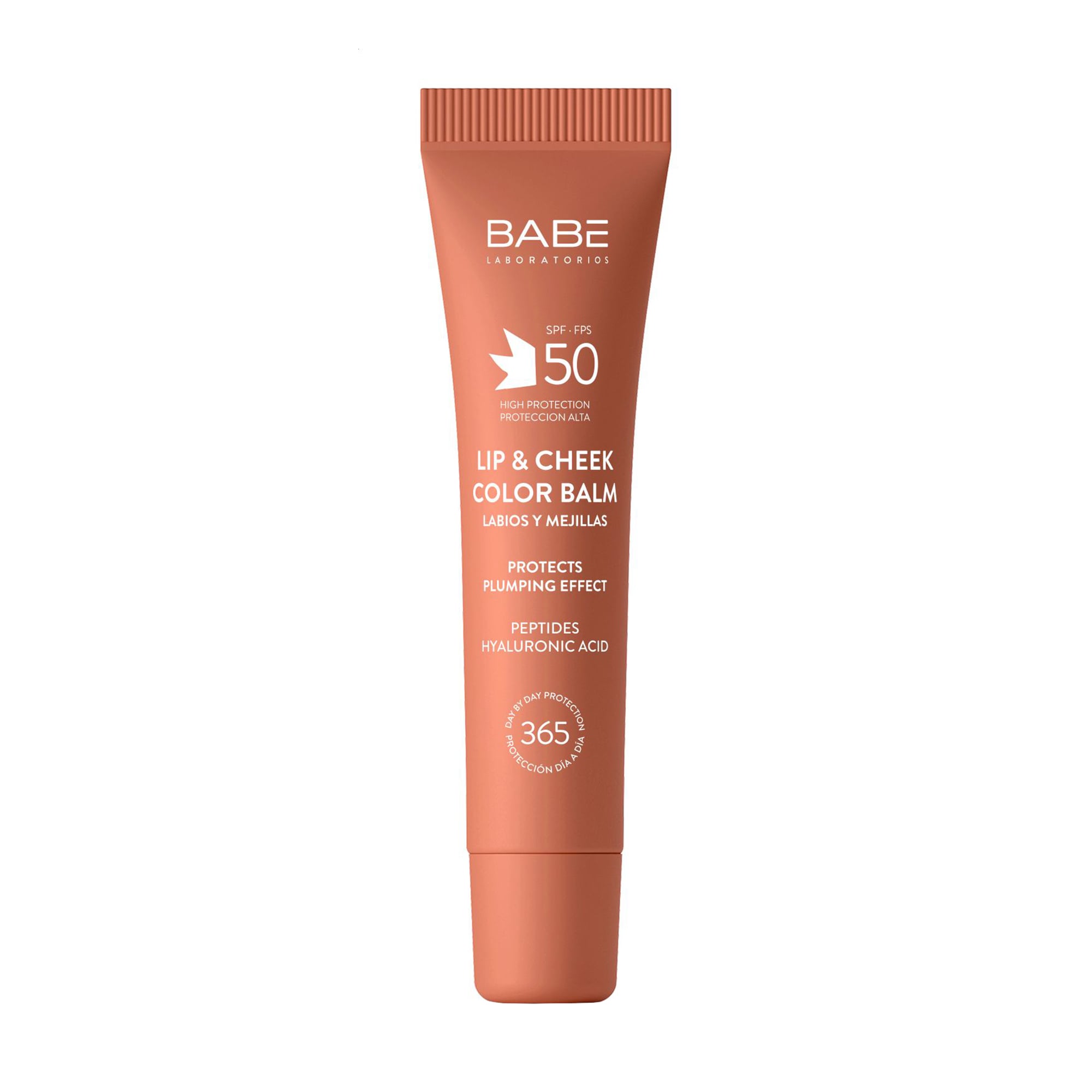

Бальзам-тінт для губ та щік BABE Laboratorios Sun Protection Lip & Cheek Color Balm SPF 50 з гіалуроновою кислотою та пептидами, Nude, 20 мл