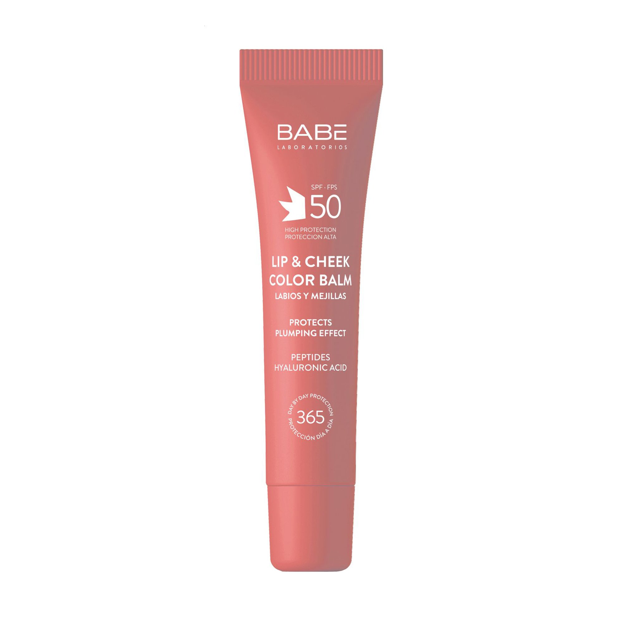 

Бальзам-тінт для губ та щік BABE Laboratorios Sun Protection Lip & Cheek Color Balm SPF 50 з гіалуроновою кислотою та пептидами, Pink, 20 мл