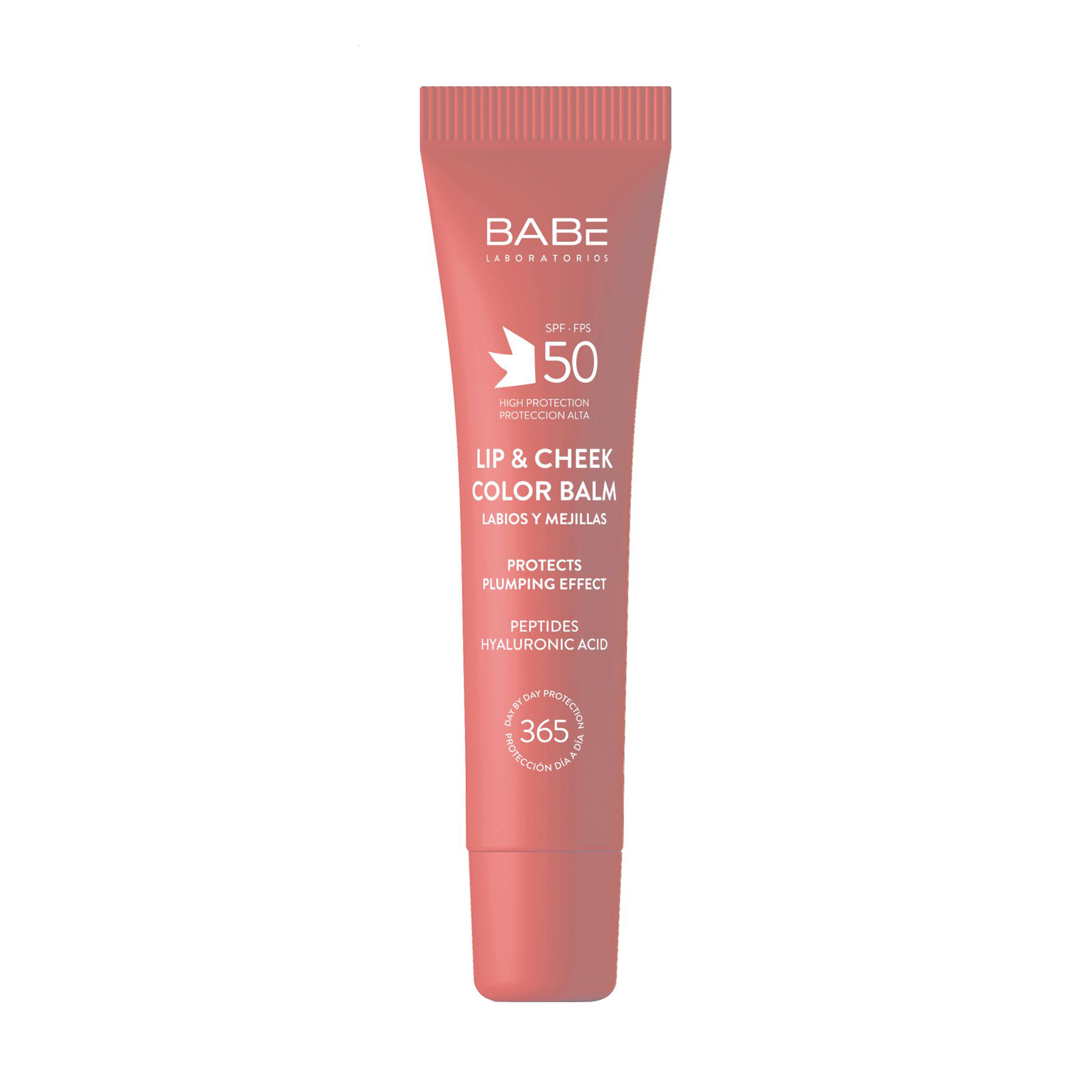 

Бальзам-тінт для губ та щік BABE Laboratorios Sun Protection Lip & Cheek Color Balm SPF 50 з гіалуроновою кислотою та пептидами, Pink, 20 мл