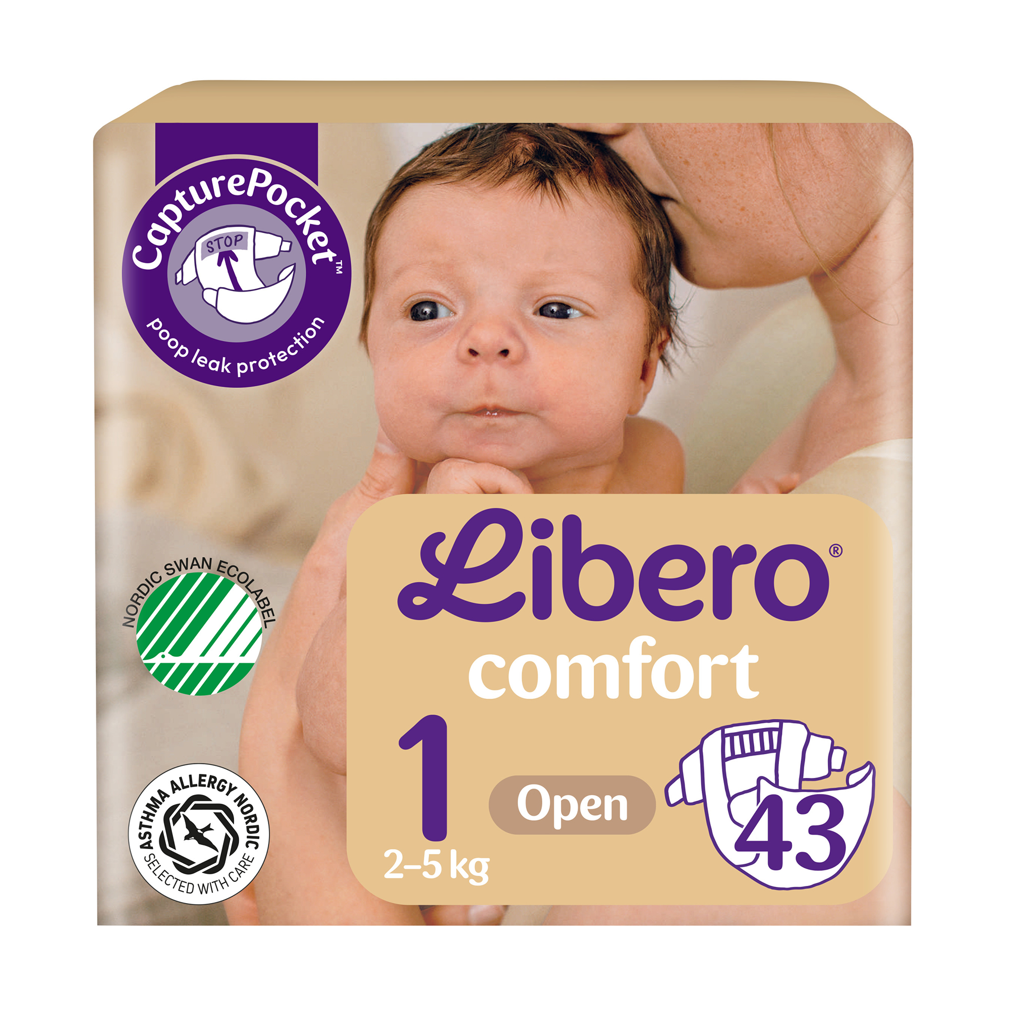 

Уцінка! Підгузки Libero Comfort розмір 1 (2-5 кг), 43 шт