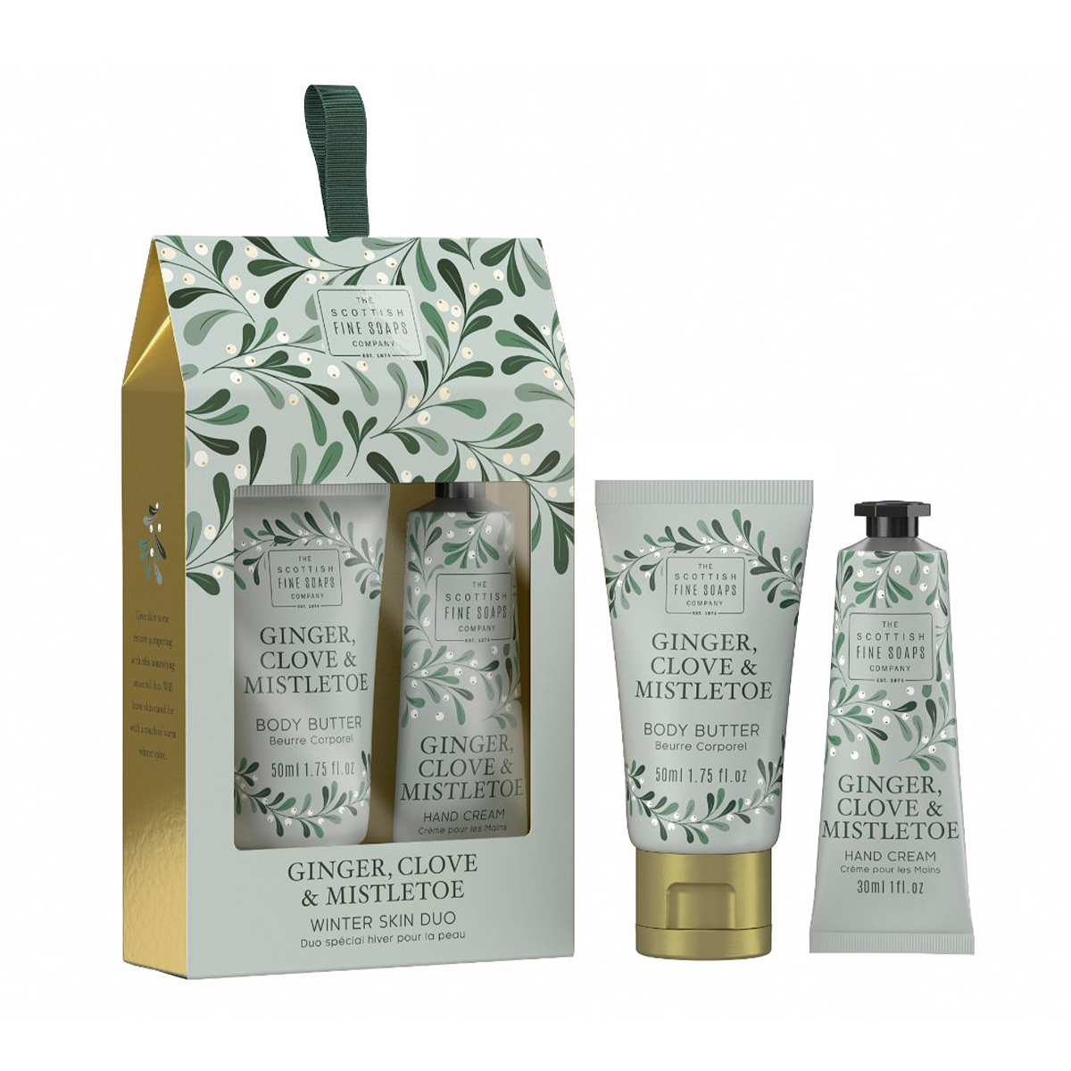

Набір Scottish Fine Soaps Ginger, Clove & Mistletoe Winter Skin Duo (батер для тіла, 50 мл + крем для рук, 30 мл)