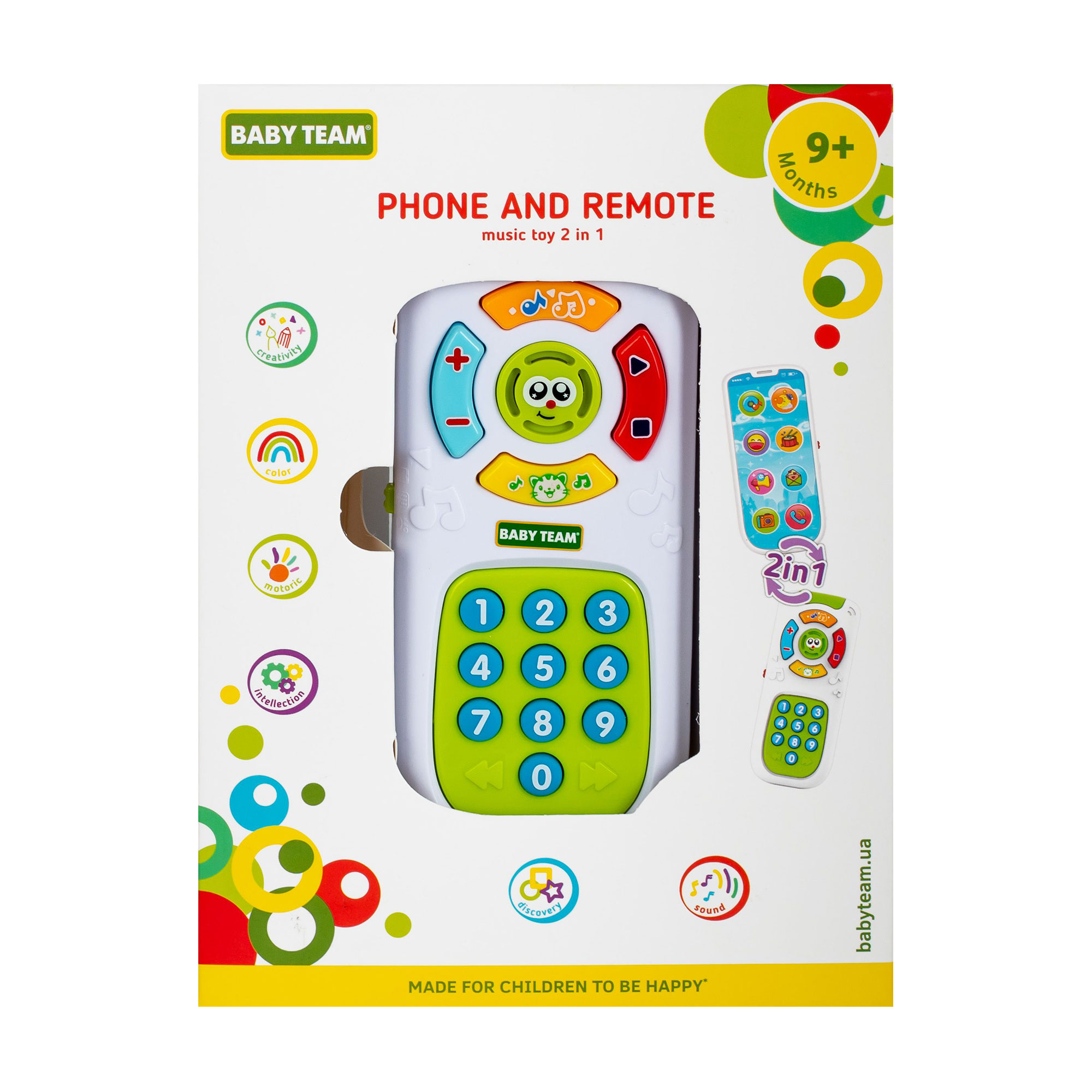 

Іграшка музична 2 в 1 Baby Team Телефон та пульт, від 9 місяців (8652)
