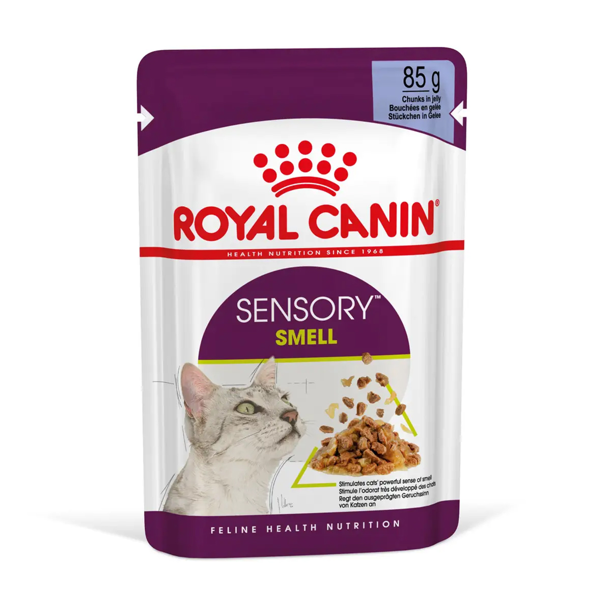 

Вологий корм для дорослих котів Royal Canin Sensory Smell шматочки в желе, стимулює нюхові рецептори, 85 г (15270010)