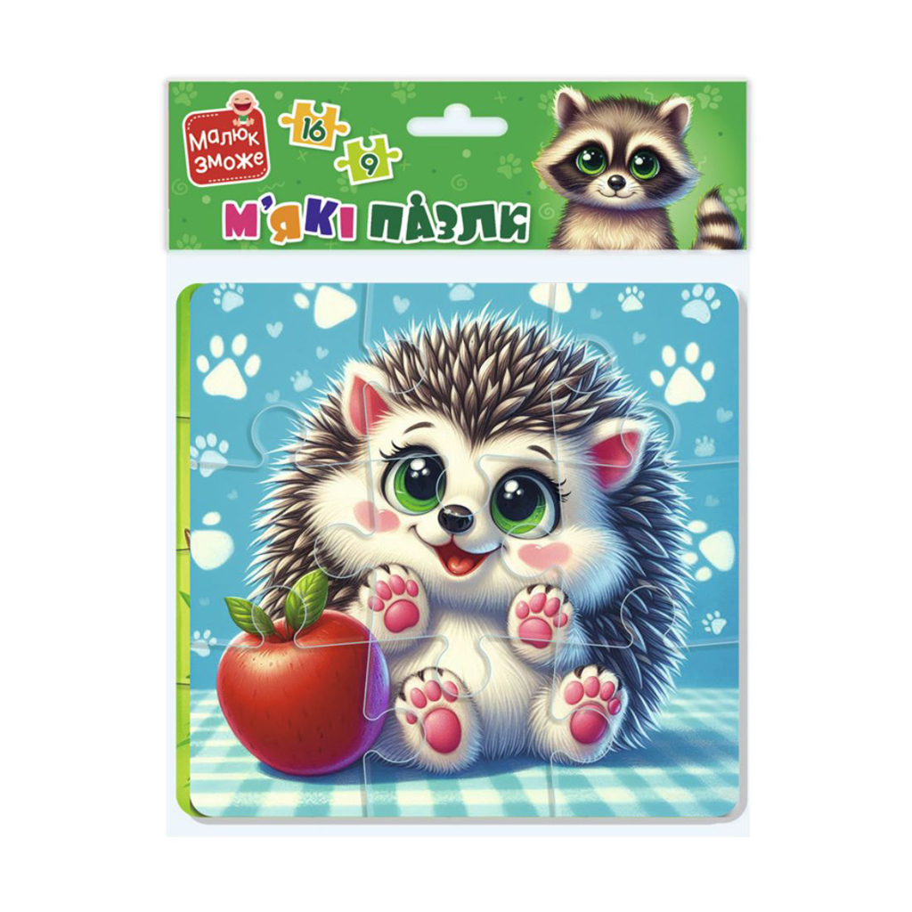 

Дитячі пазли Vladi Toys Єнот та їжачок, від 3 років, 25 елементів (VT1102-36)