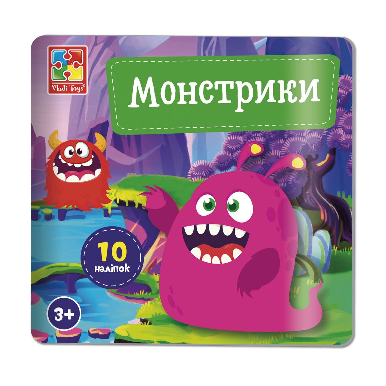 

Набір для творчості Vladi Toys Монстрики, з наліпками, 10 шт, від 3 років (VT4206-52)