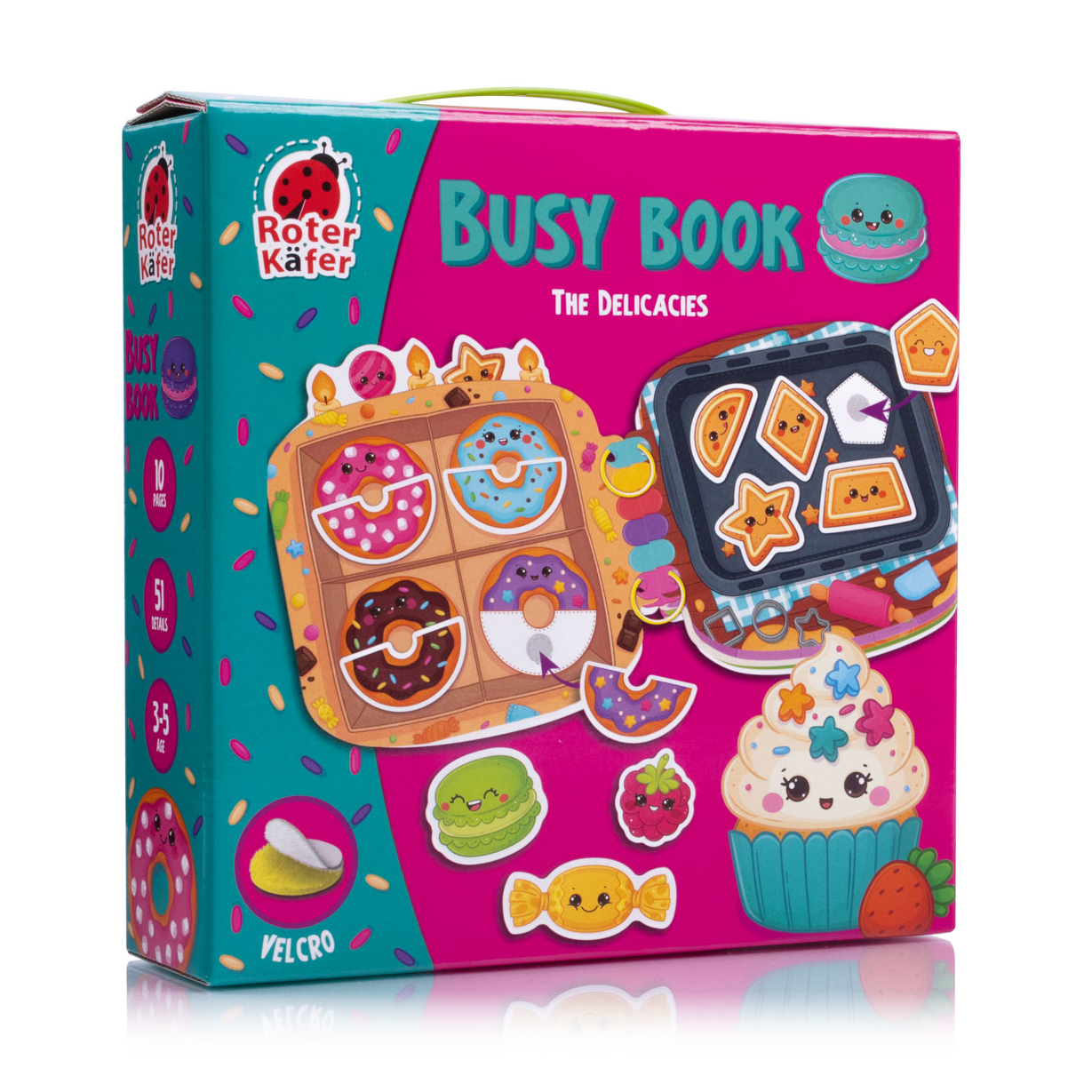 

Розвивальна гра Roter Kafer Бізі Бук Смаколики, з липучками, 161 елемент, від 3 років (RK1170-03)