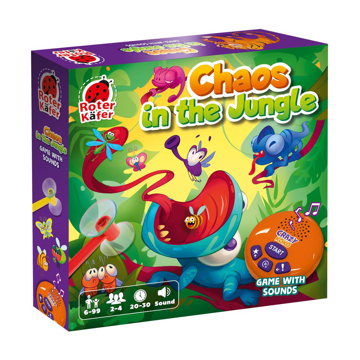 

Настільна гра Roter Kafer Хаос у джунглях, зі звуковим модулем, 127 елементів, від 6 років (RK1220-01)