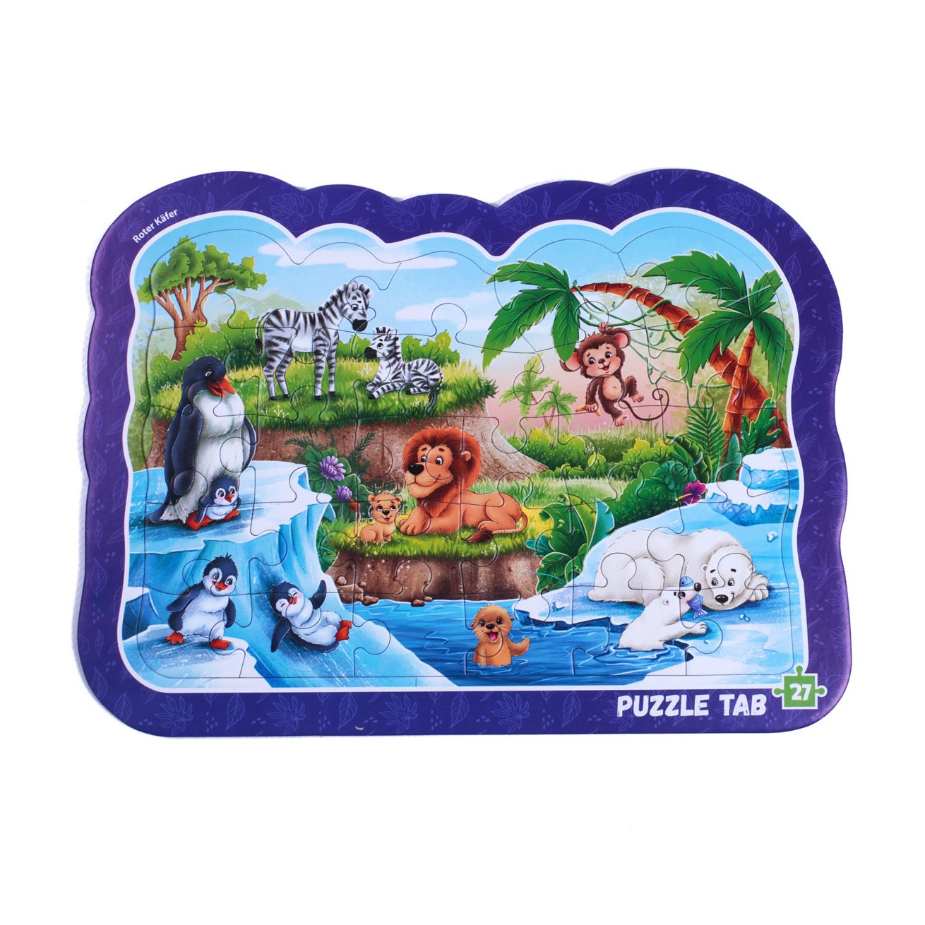 

Розвивальна гра Roter Kafer Пазли-вкладинки Тварини зоопарку, 27 елементів, від 3 років (RK7020-02)