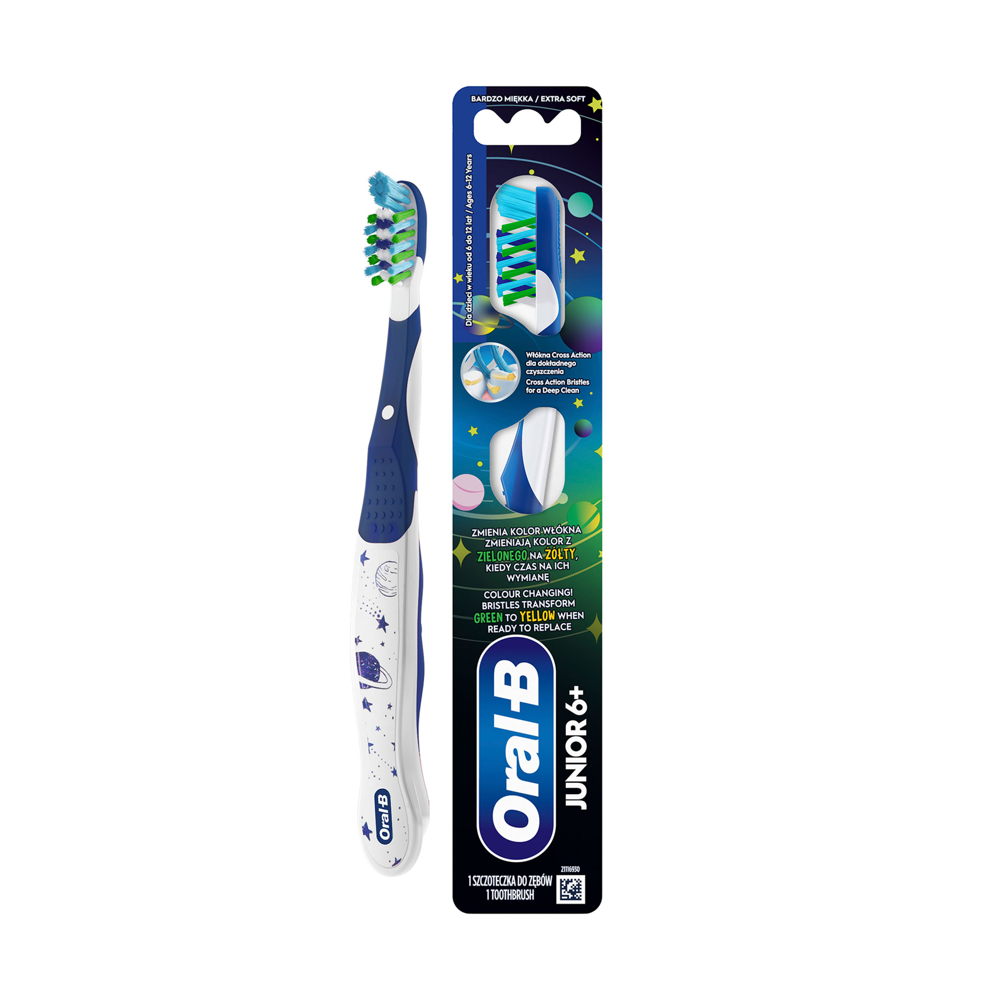 

Дитяча зубна щітка Oral-B М'яка, біло-синя, 1 шт