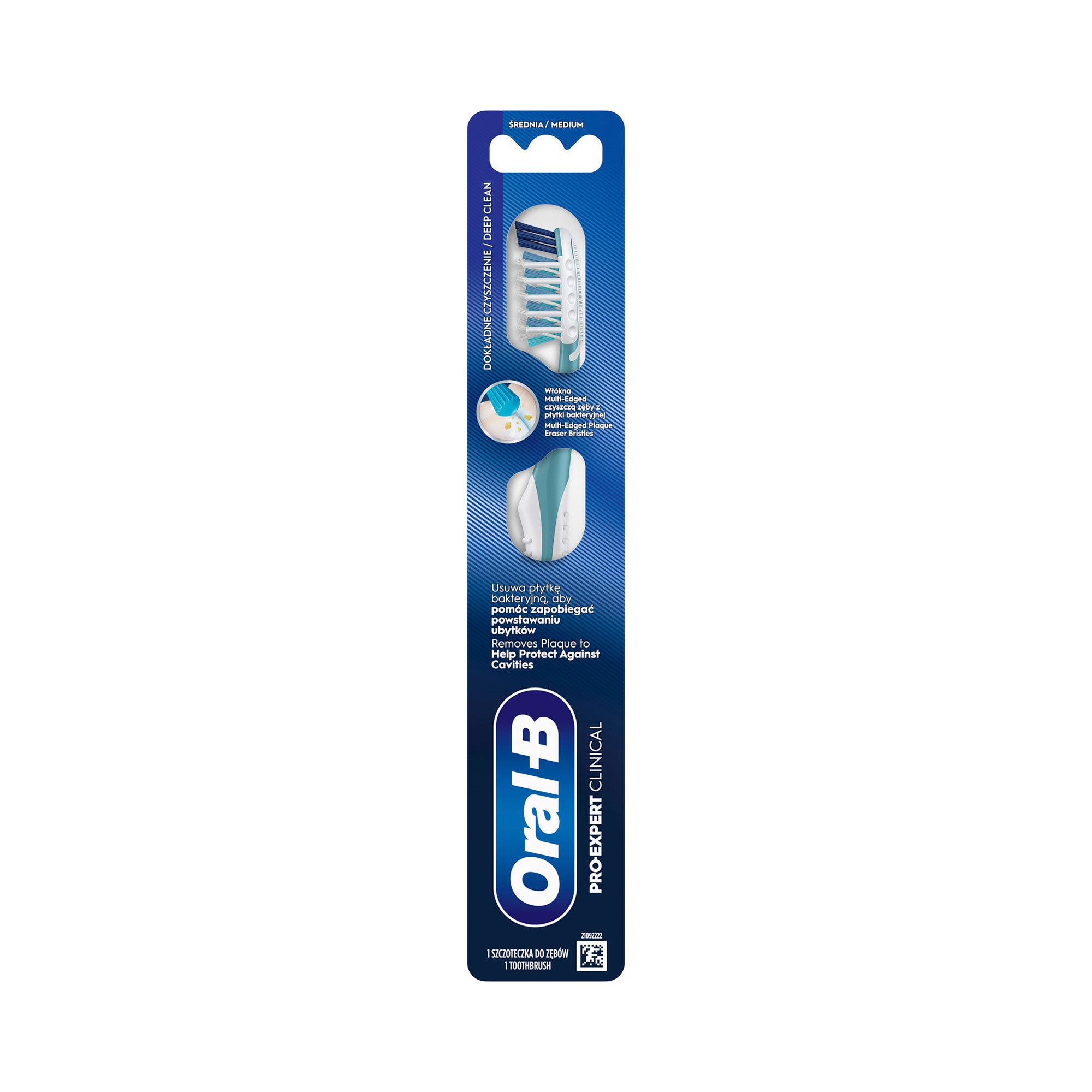 

Зубна щітка Oral-B Pro-Expert Clinical Середня жорсткість, біло-зелена, 1 шт