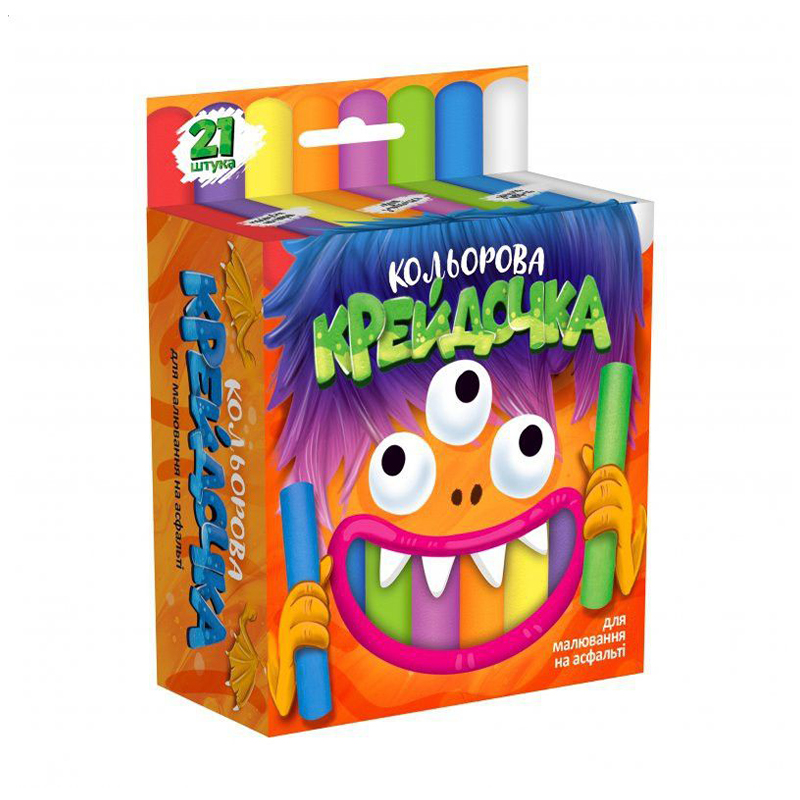 

Крейда для малювання на асфальті Danko Toys мала, від 3 років, 21 шт (KRD-03-01U)