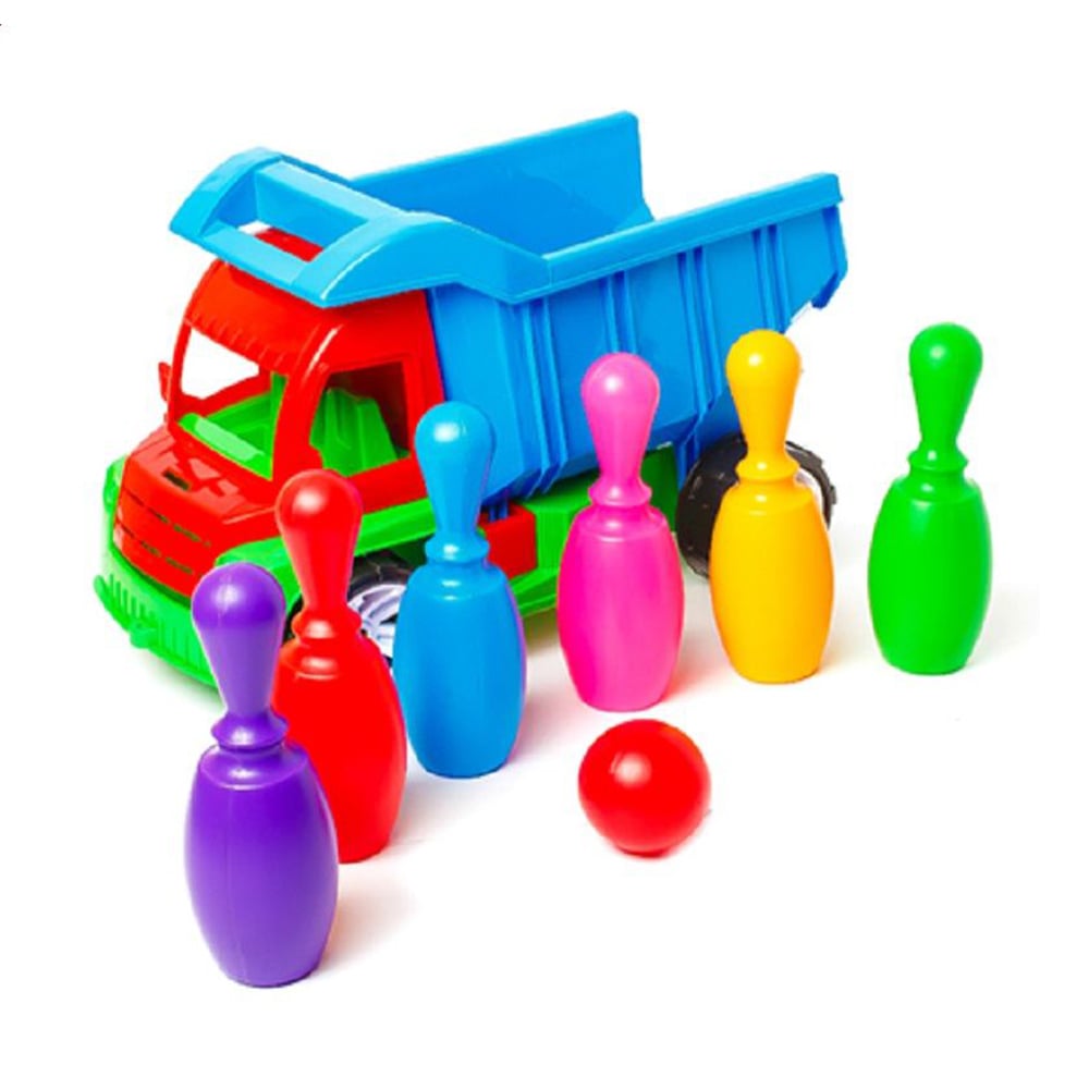 

Ігровий набір Bamsic Вантажівка Алексбамс з кеглями, 36*24*17 см, від 1.5 року (084)