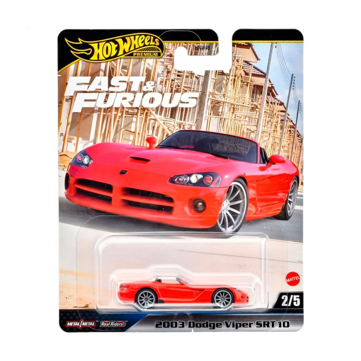 

Автомодель Hot Wheels Форсаж 2003 Dodge Viper SRT 10, від 3 років (HNW46)