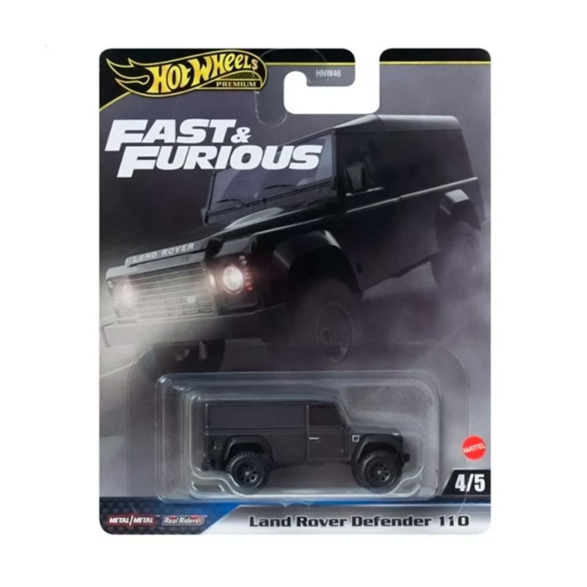 

Автомодель Hot Wheels Форсаж Land Rover Defender 110 чорна, від 3 років (HNW46)