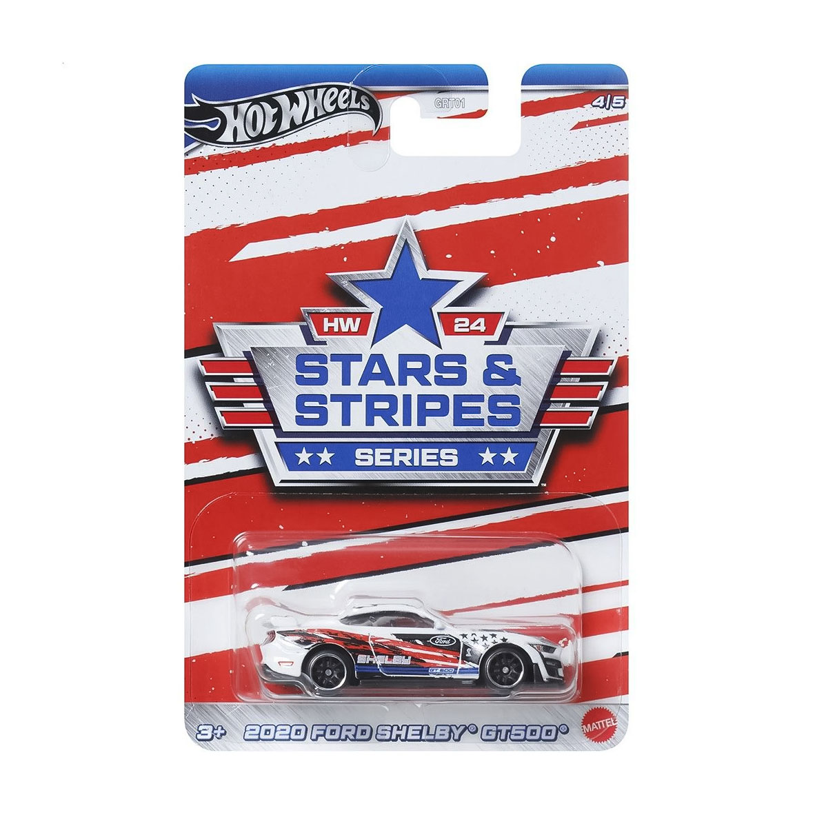 

Автомодель Hot Wheels Свято швидкості 2020 Ford Shelby GT500 біла, від 3 років (GRT01)
