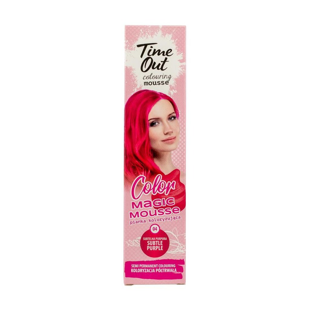 

Відтінковий мус для волосся Time Out Color Magic Mousse 04 Subtele Purple, 75 мл