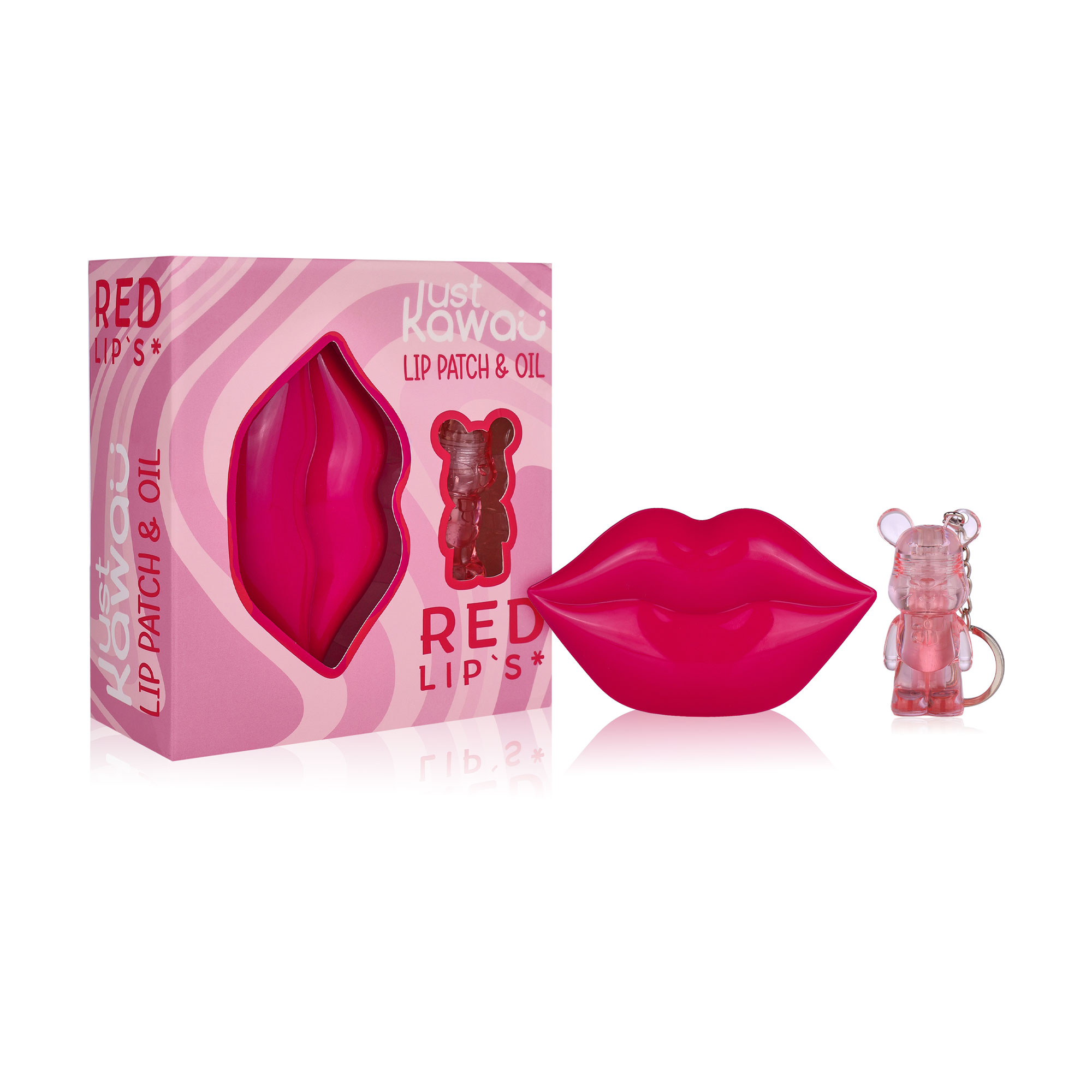 

Уцінка! Набір для догляду за губами Just Kawaii Red Lip's (патчі для губ, 20*1.6 г + олія для губ, 1.5 г)