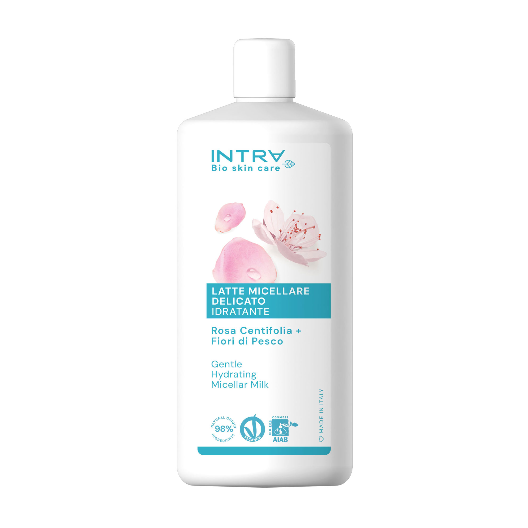 

Міцелярне молочко Intra Centifolia Rose & Peach Flowers Зволожувальне, для всіх типів обличчя, 200 мл