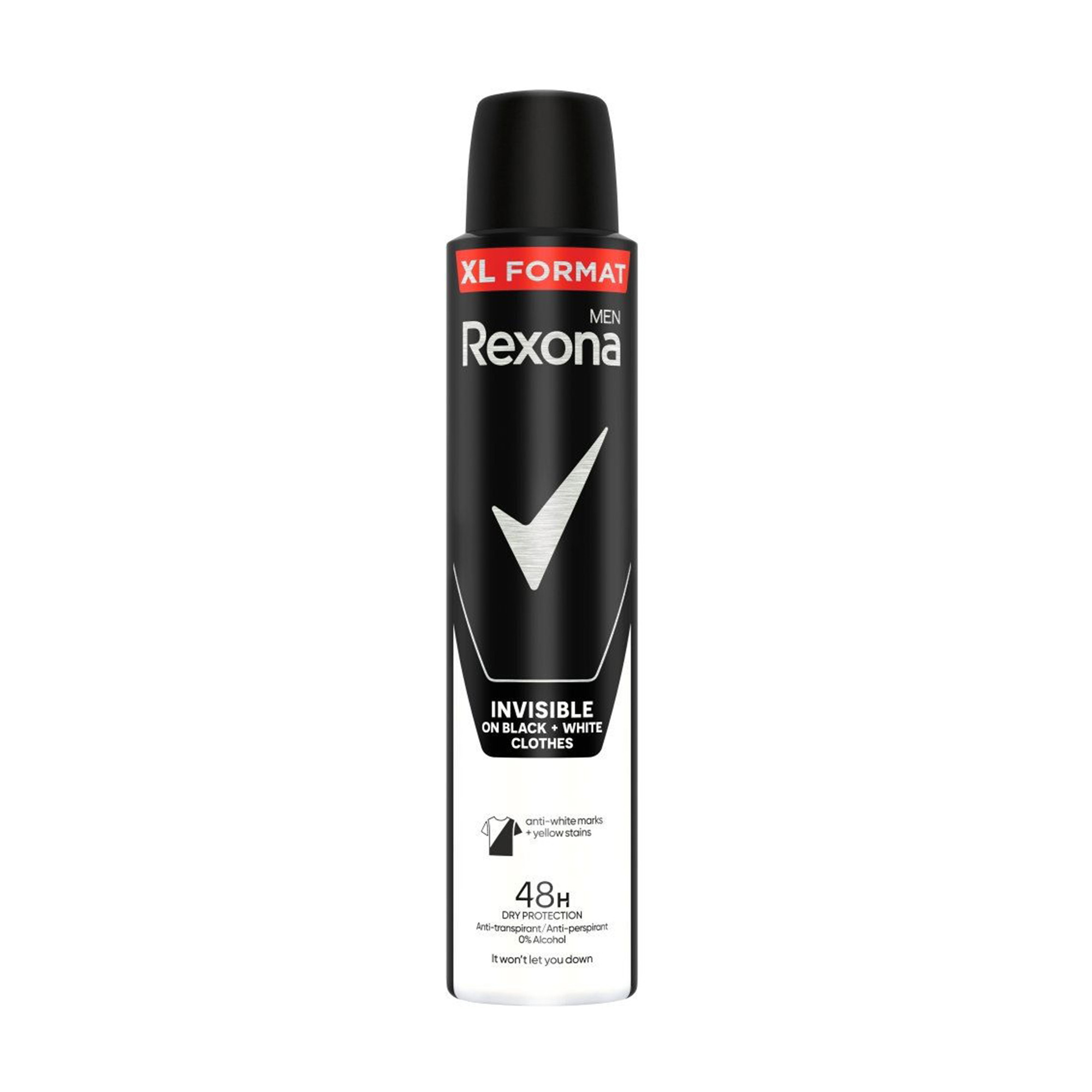 

Антиперспірант-спрей чоловічий Rexona Men Невидимий на чорному та білому 48Н, 200 мл