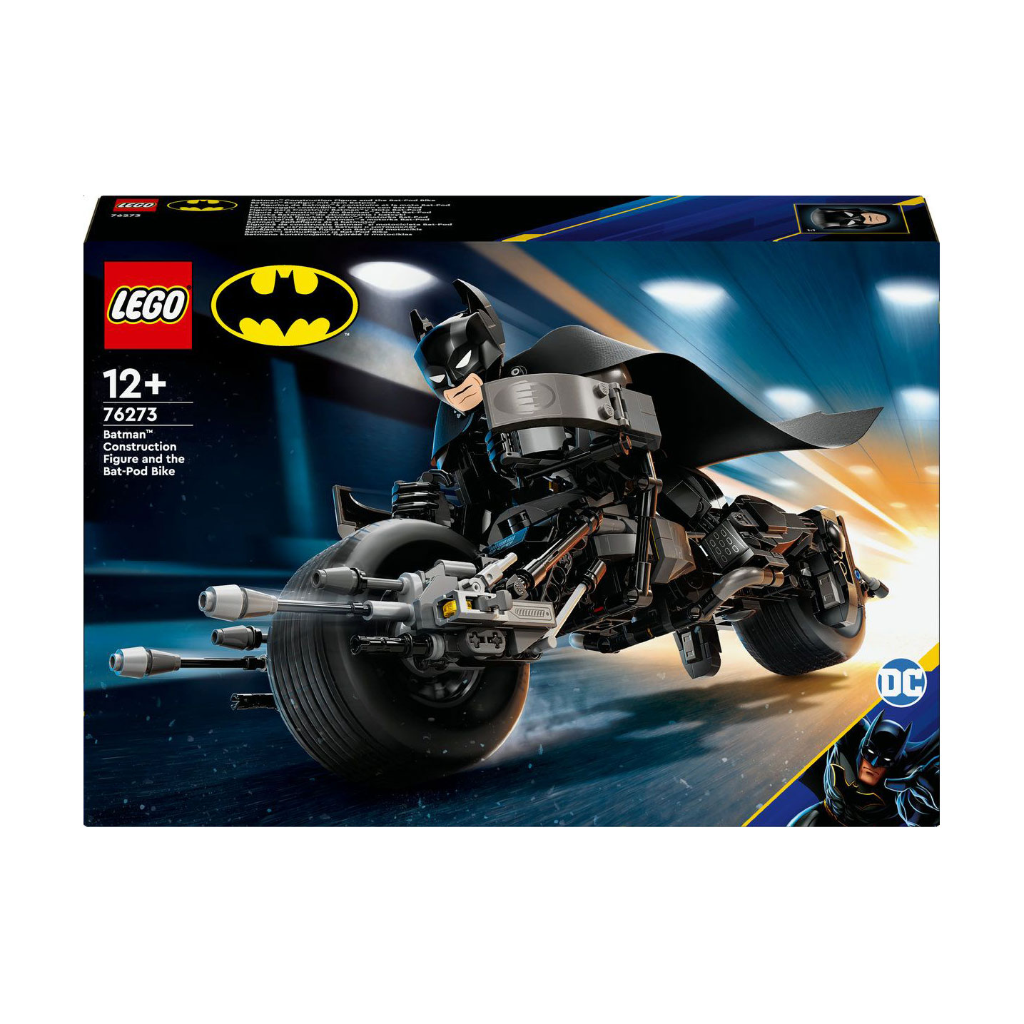 

Конструктор LEGO DC Batman Фігурка Бетмена для складання та бетцикл, 713 деталей, від 12 років (76273)