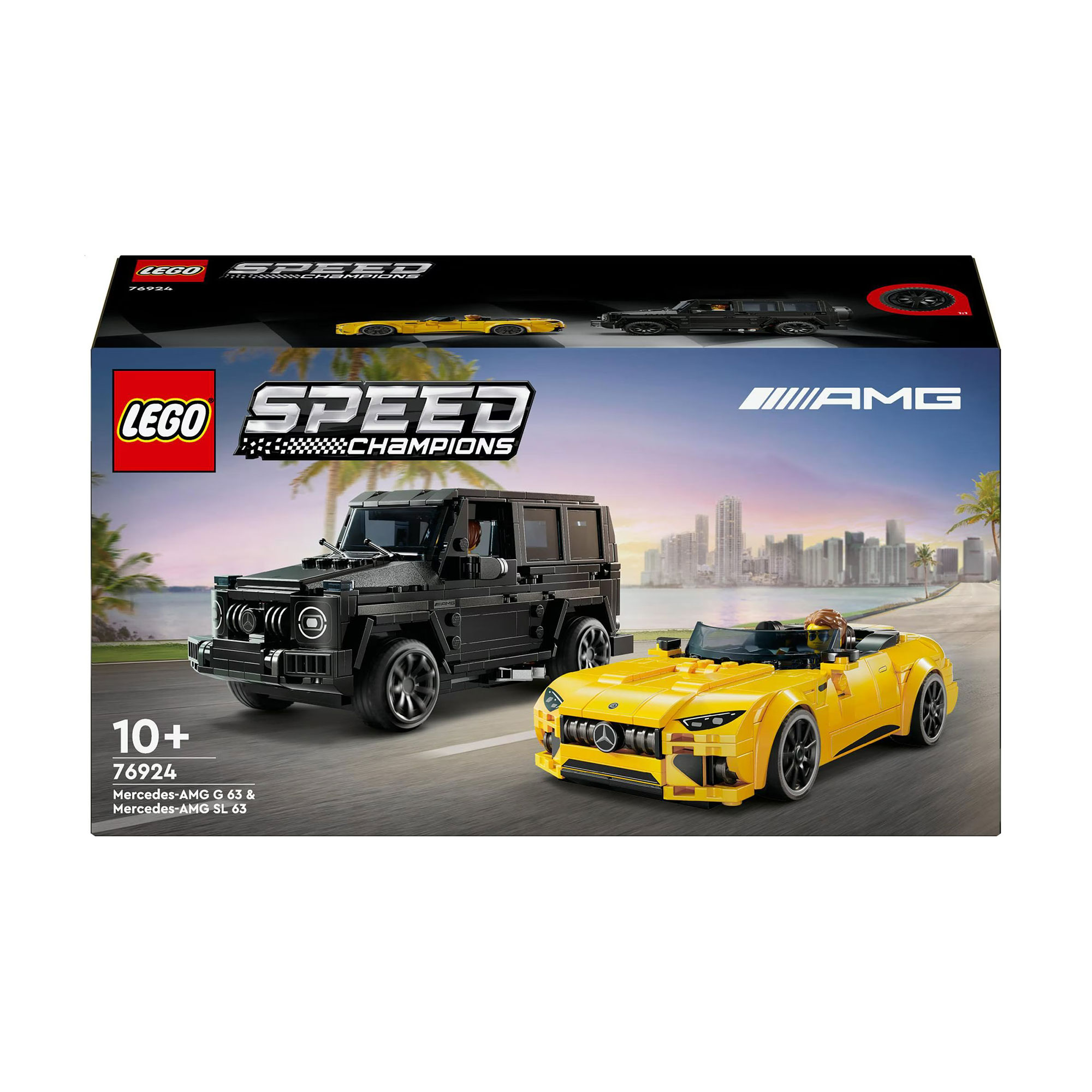

Конструктор LEGO Speed Champions Mercedes-AMG G 63 та Mercedes-AMG SL 63, 808 деталей, від 10 років (76924)