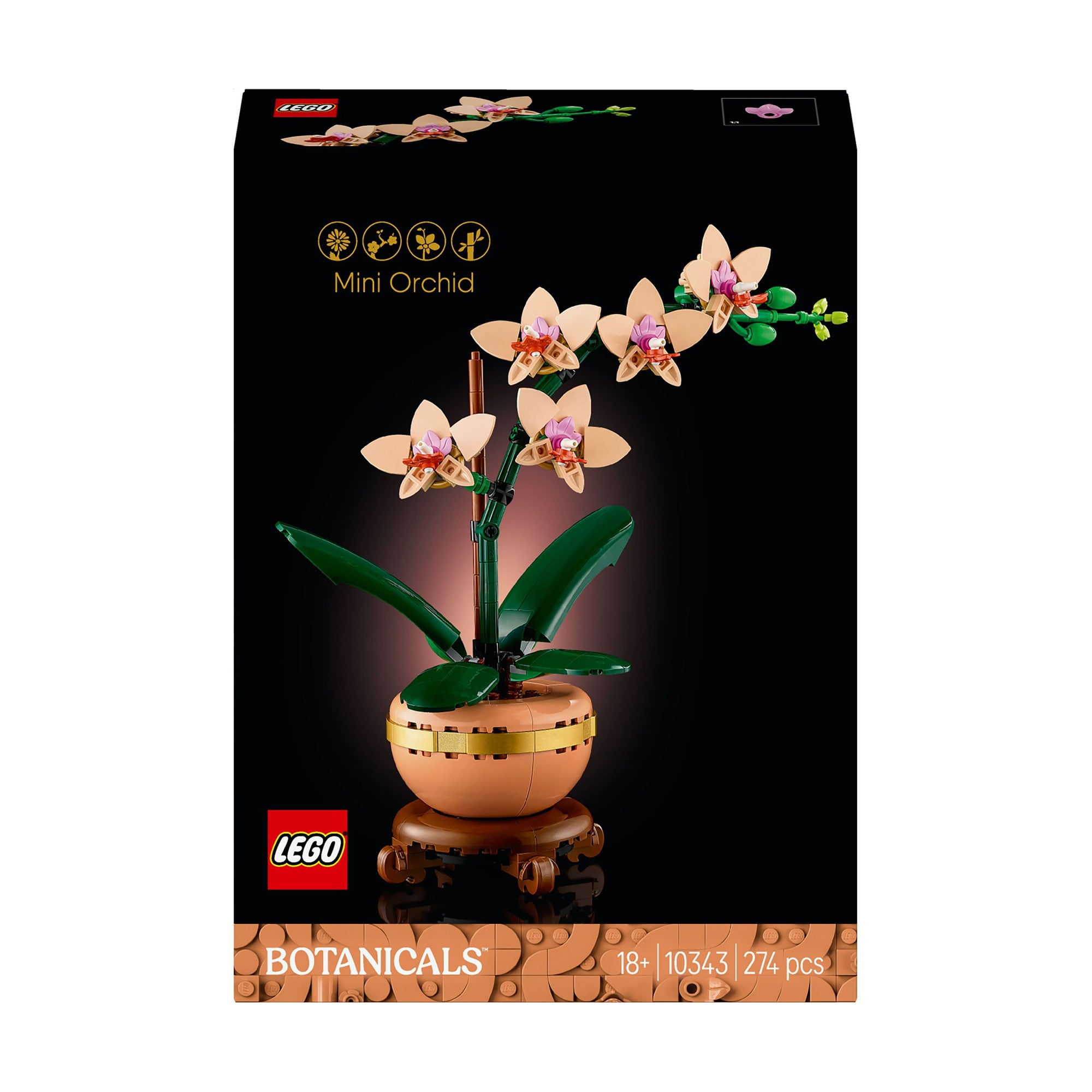

Конструктор LEGO Botanicals Міні орхідея, 274 деталі, від 18 років (10343)
