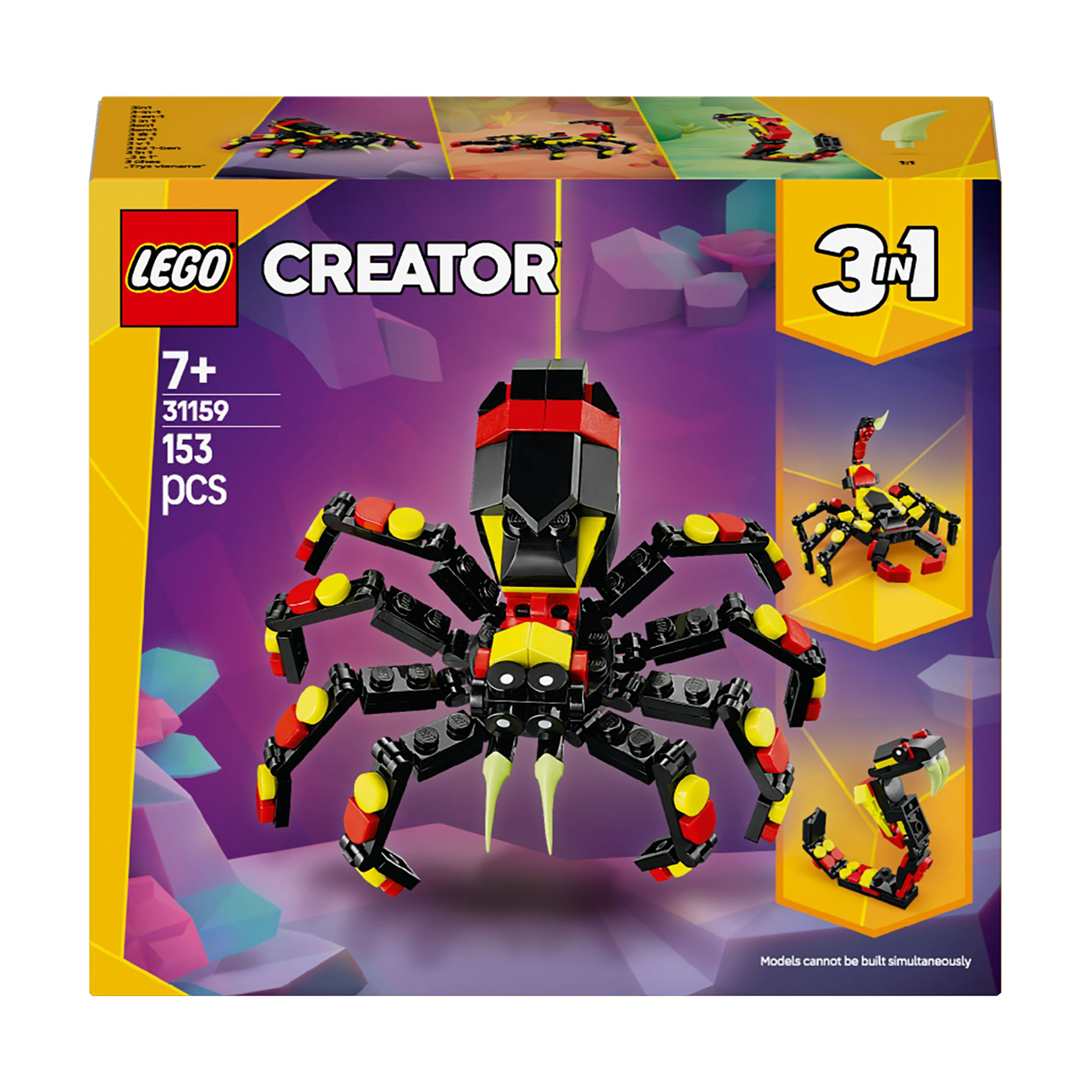 

Конструктор LEGO Creator Дикі тварини: Дивовижний павук, 153 деталі, від 7 років (31159)