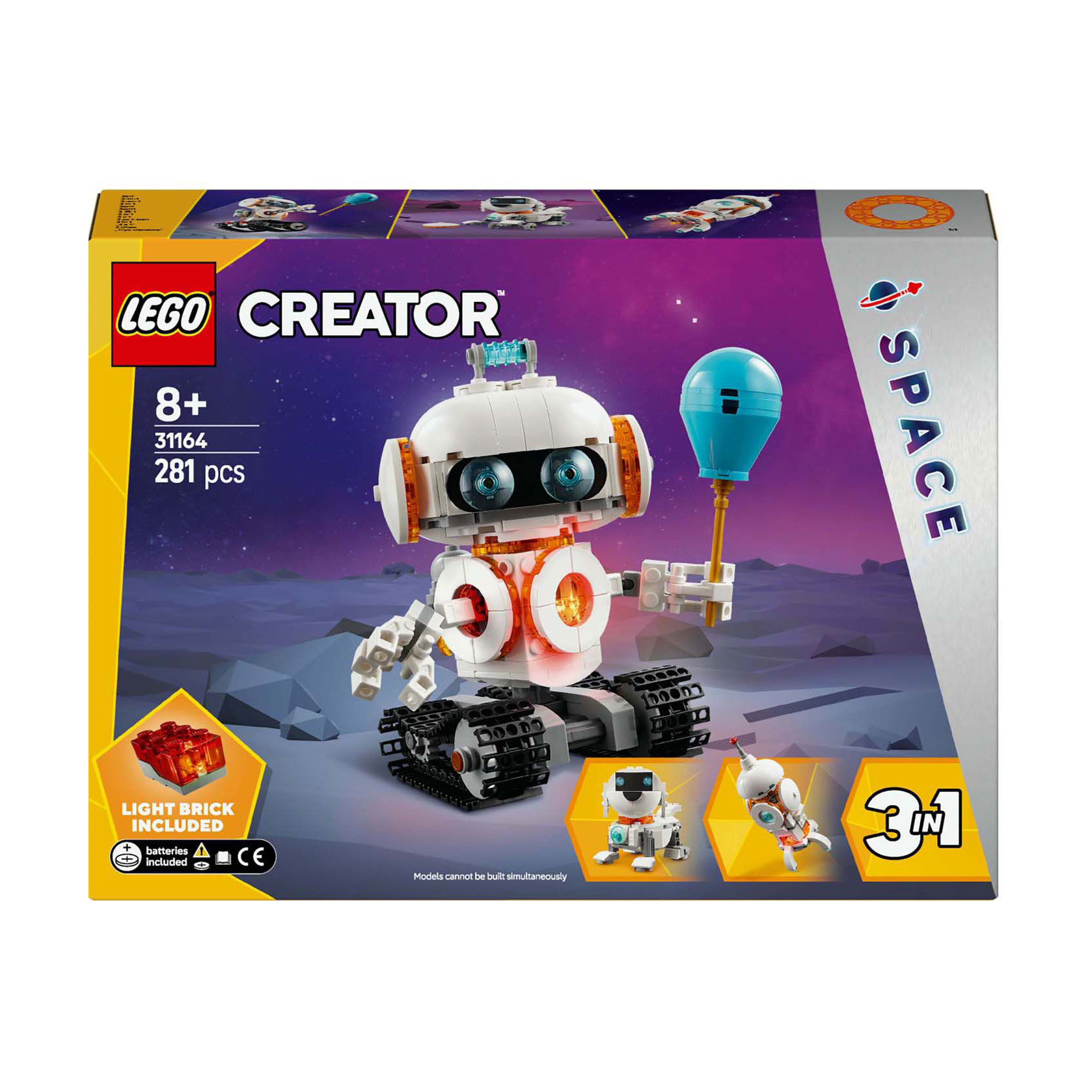 

Конструктор LEGO Creator Космічний робот, 281 деталь, від 8 років (31164)