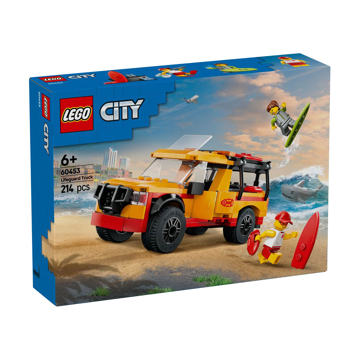 

Конструктор LEGO City Пляжна рятувальна вантажівка, 214 деталей, від 6 років (60453)