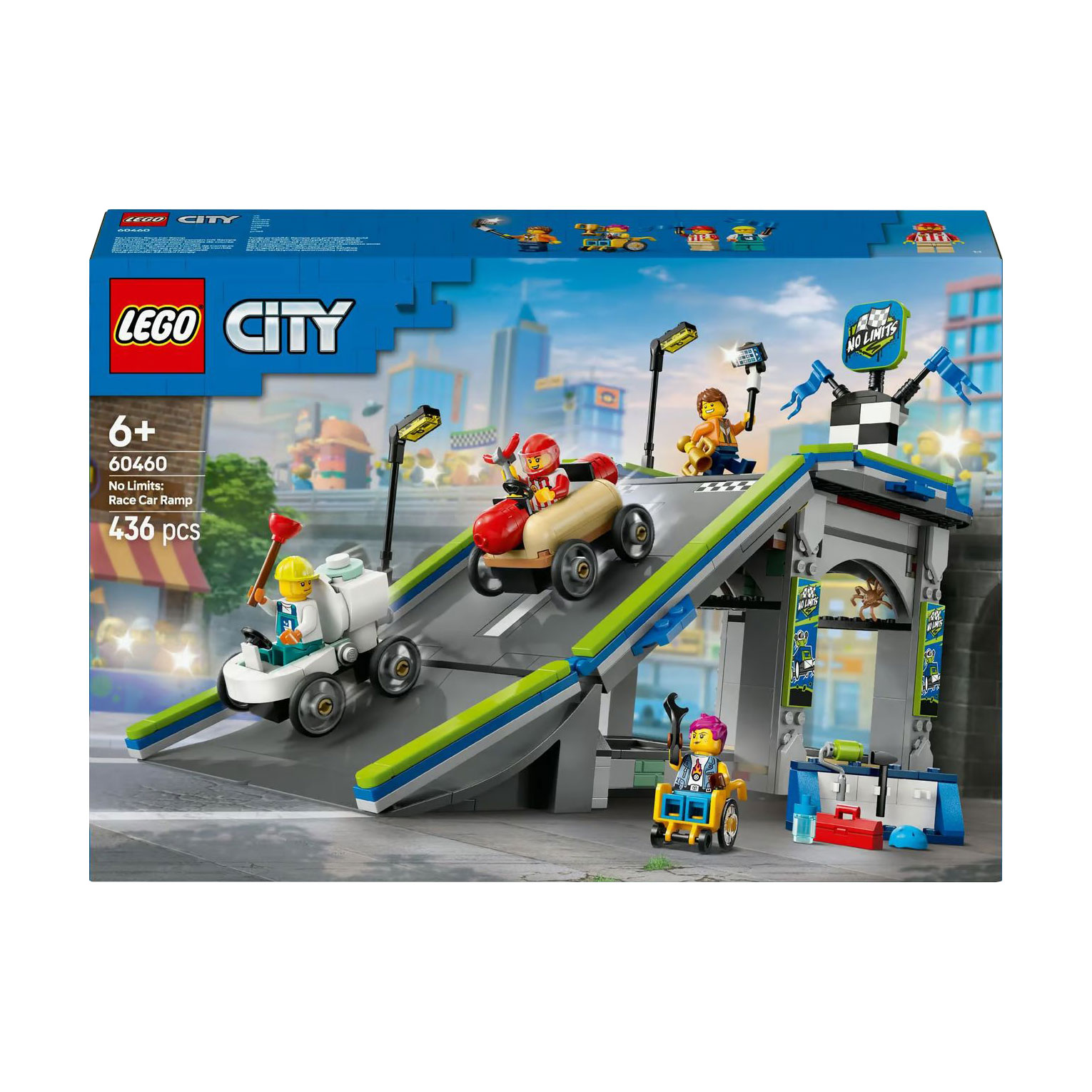 

Конструктор LEGO City Жодних обмежень: Автодром для гоночних автомобілів, 436 деталей, від 6 років (60460)